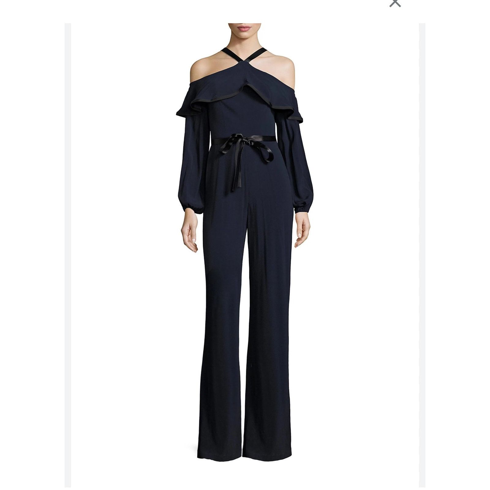 ALEXIS Alexis Nola · Large · Halter Jumpsuit · Cutout Shoulder Navy Size 34" / US 12 / IT 48 - 1 Thumbnail