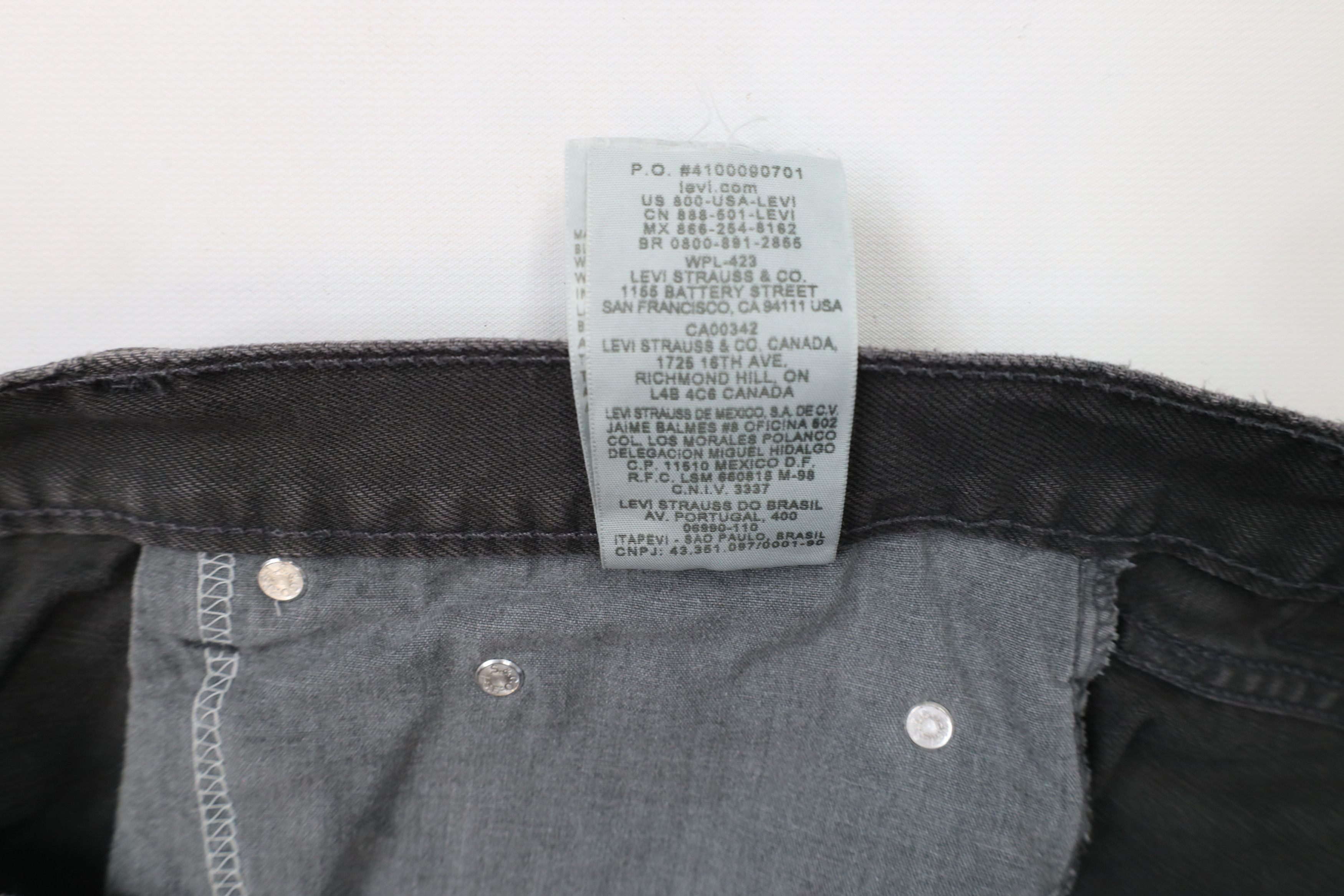 Levi's × Vintage Vintage Y2K Levis 505 Straight Leg Denim Jeans Dark Gray Size US 40 / EU 56 - 11 Thumbnail