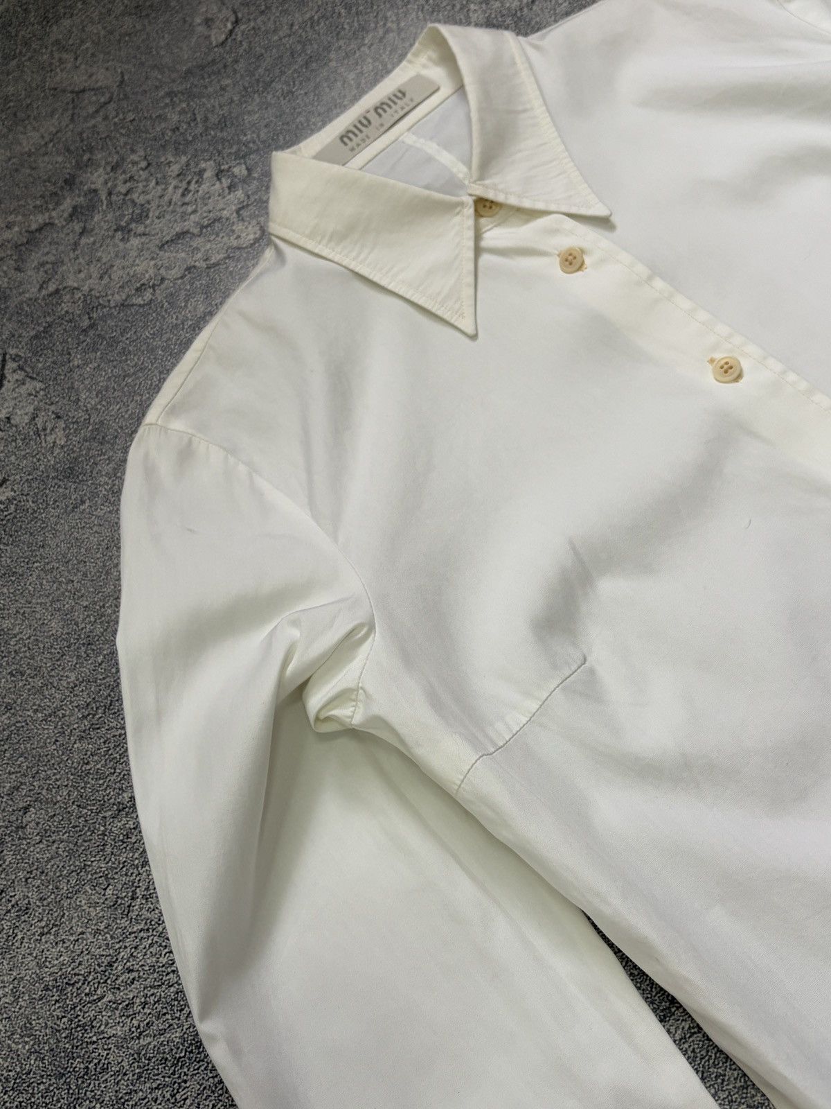 Miu Miu Miu Miu Archival White Button Up Shirt Italy Size 40 Size S / US 4 / IT 40 - 10 Thumbnail
