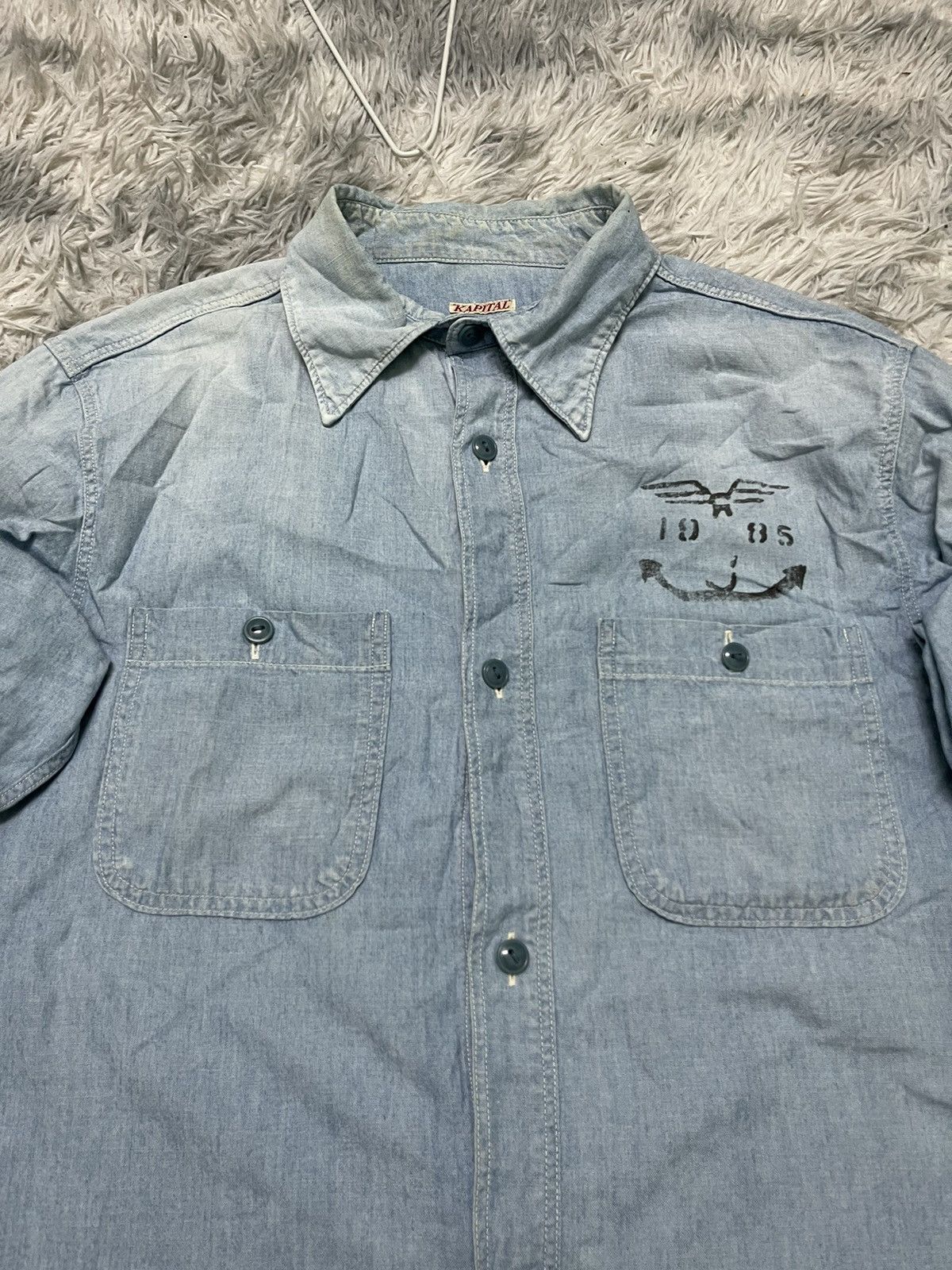 Japanese Brand × Kapital × Kapital Kountry VINTAGE KAPITAL SOFT DENIM SHIRT WW2 INSIPIRED Size US M / EU 48-50 / 2 - 6 Thumbnail