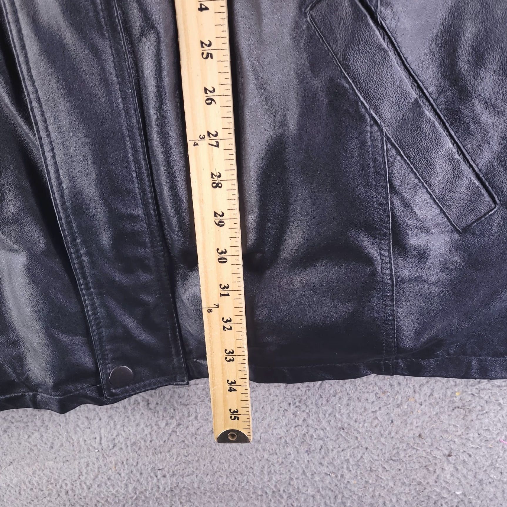 Vintage Hind Jacket Mens XL Black Leather Jacket Insulated Liner Warm Zip Overcoat Size US XL / EU 56 / 4 - 7 Thumbnail