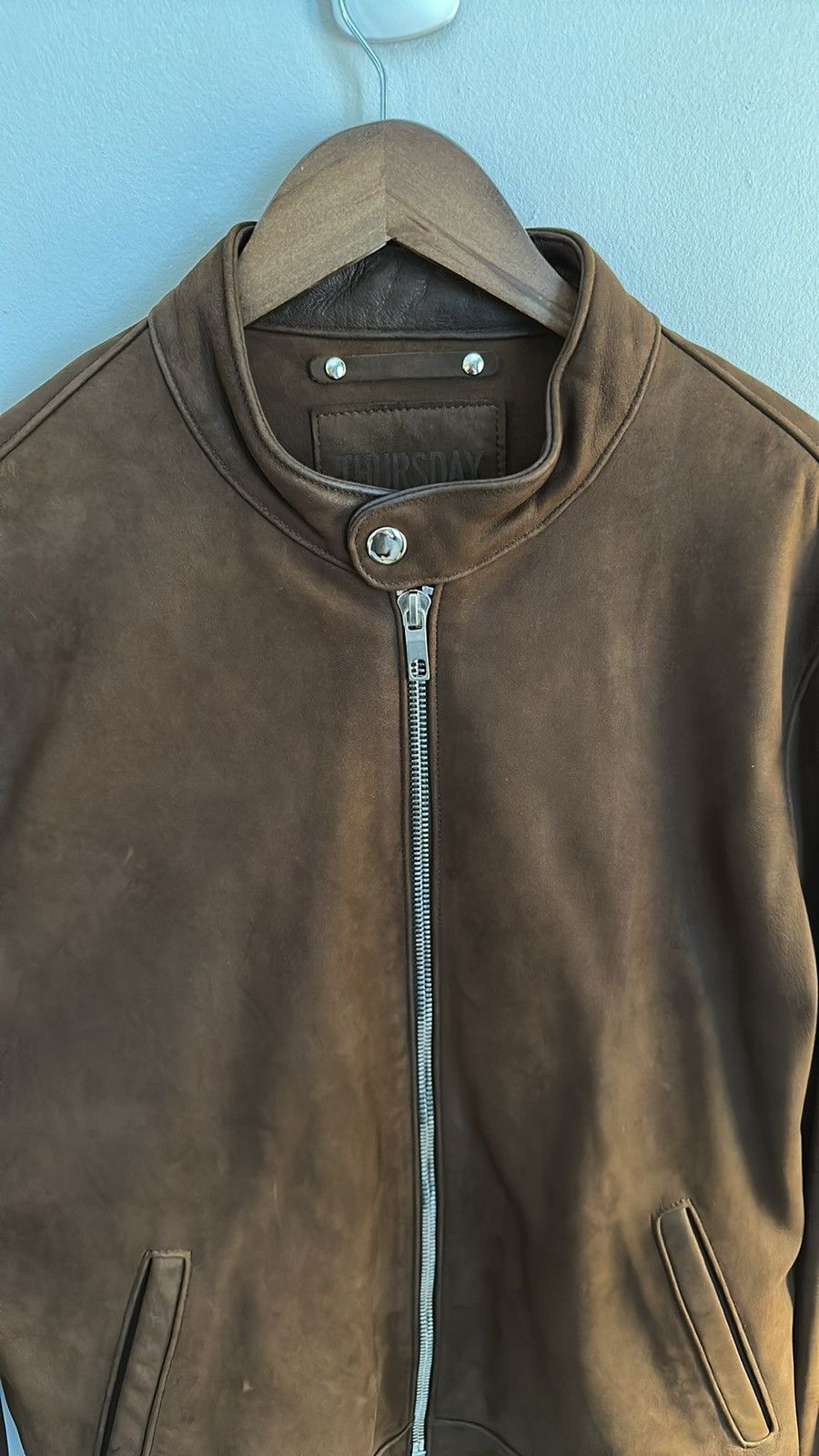 Thursday Boots Thursday Racer Leather Jacket Tobacco Men’s L Slim | Grailed