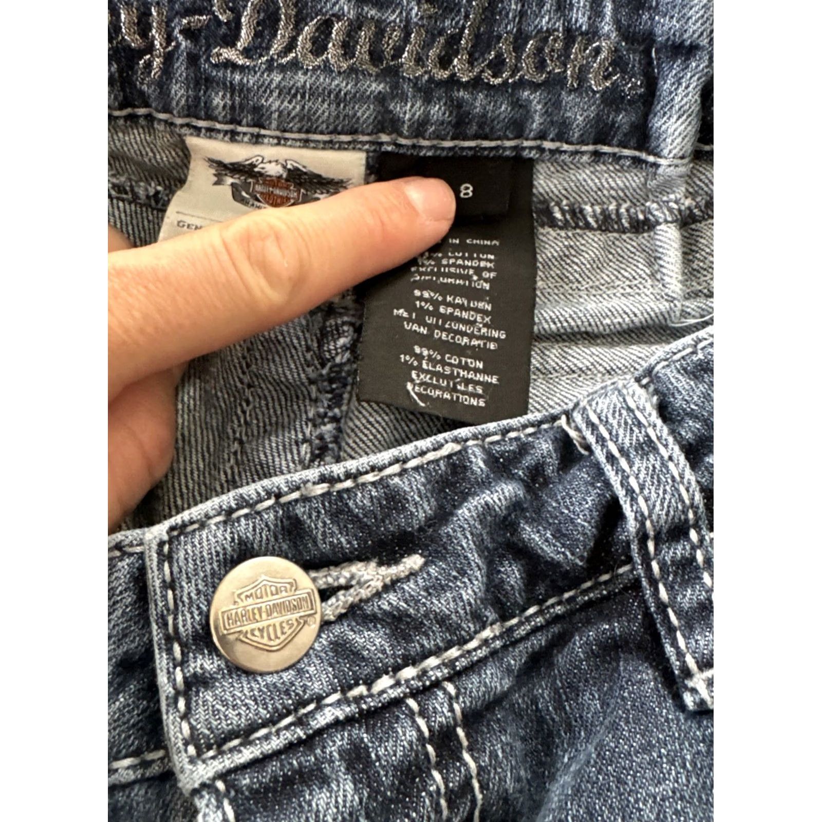 Harley Davidson Harley Davidson Womens Jeans Size 8 Bootcut Denim Biker Motorcycle Stonewashed Size 30" / US 8 / IT 44 - 8 Thumbnail