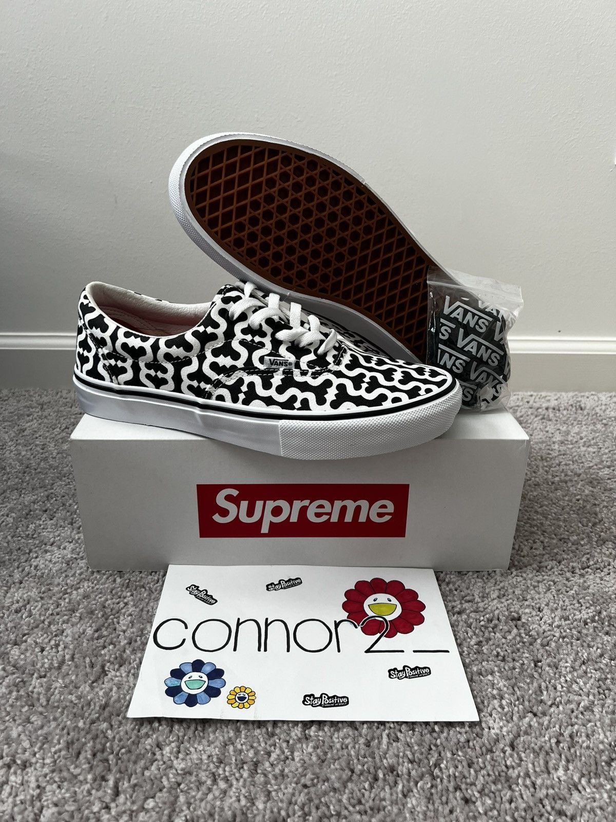 Supreme × Vans Supreme Vans Skate Era Monogram S Logo Black | Grailed