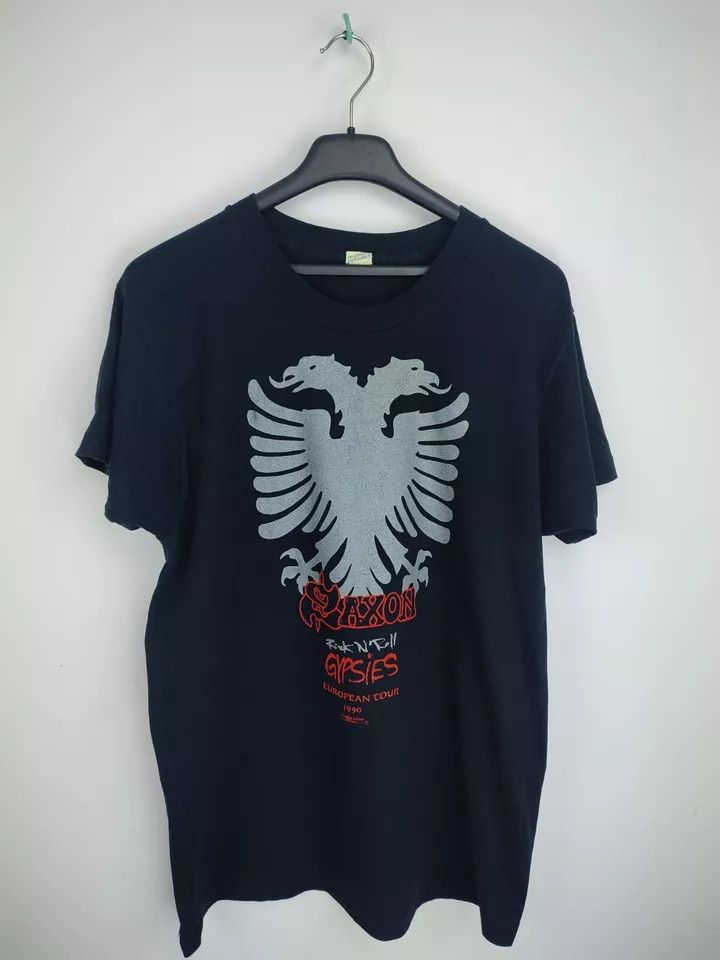 Vintage Vintage 1990 Saxon European concert tour Rock 'n' Roll Size US XL / EU 56 / 4 - 11 Thumbnail