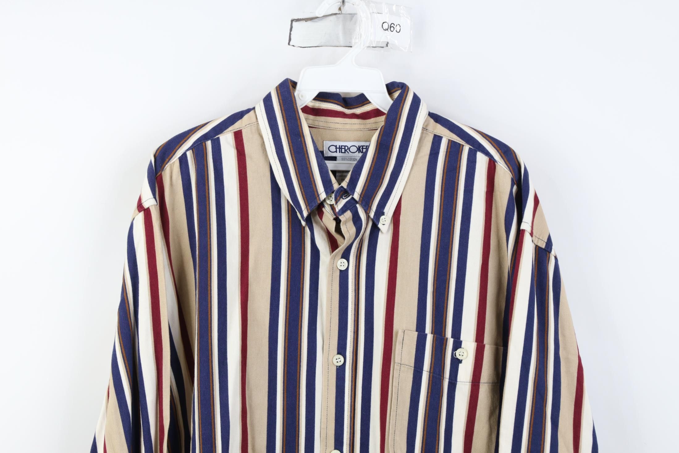 Vintage Vintage 90s Streetwear Block Collared Button Down Shirt Size US L / EU 52-54 / 3 - 2 Thumbnail
