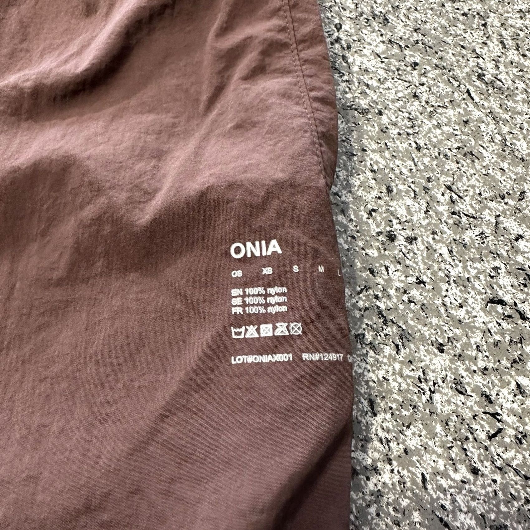Onia Onia Jogger Pants Womens XL Brown Deep Taupe Nylon Tapered Drawstring Activewear Size 40" / US 18 - 2 Thumbnail