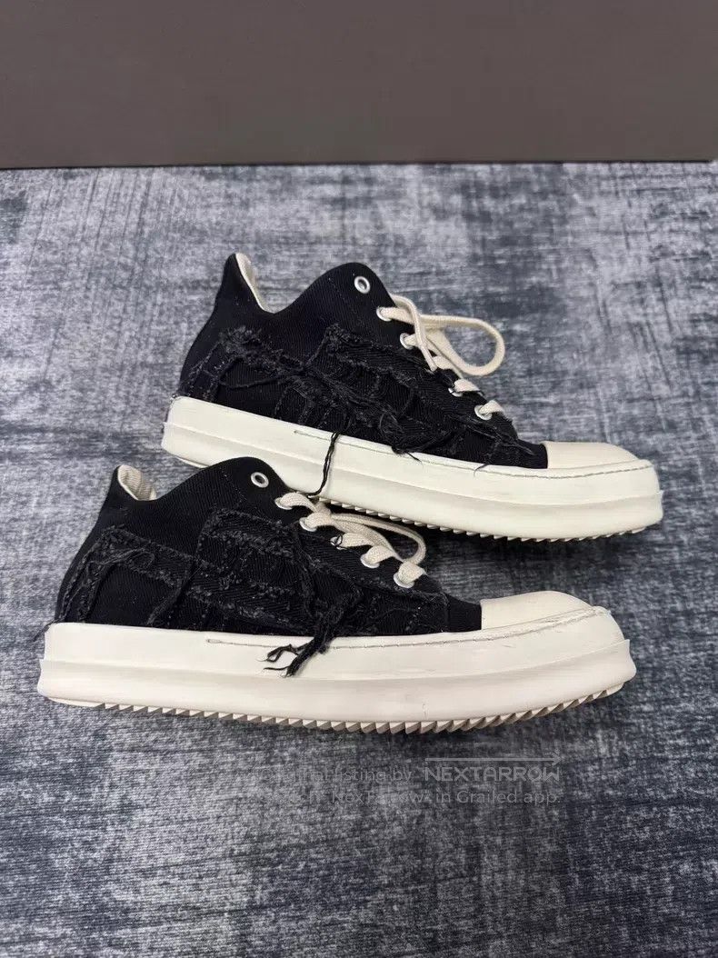 Rick Owens Rick Owens Double Line Ripped Low-Top Converse Size US 7.5 / IT 37.5 - 4 Thumbnail