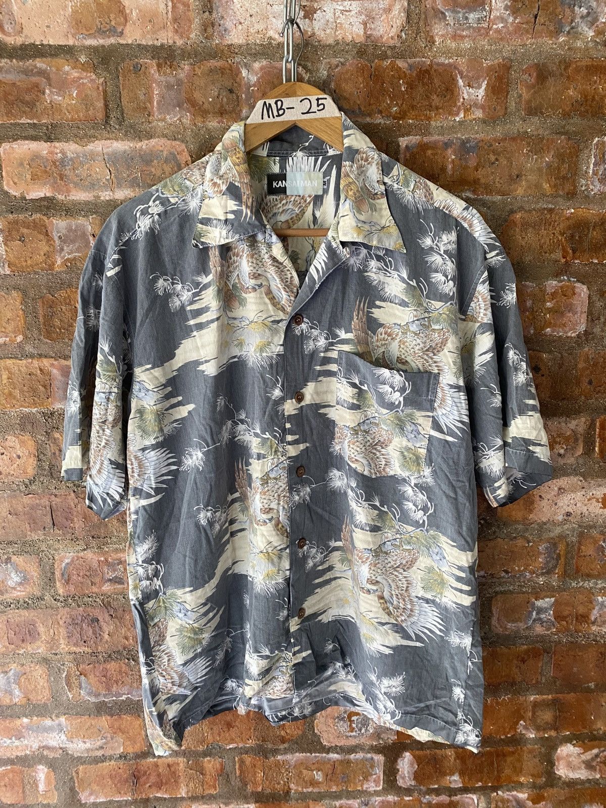 Kansai Yamamoto 1990s Kansai Man Open Colar USA Eagle Size US M / EU 48-50 / 2 - 2 Thumbnail