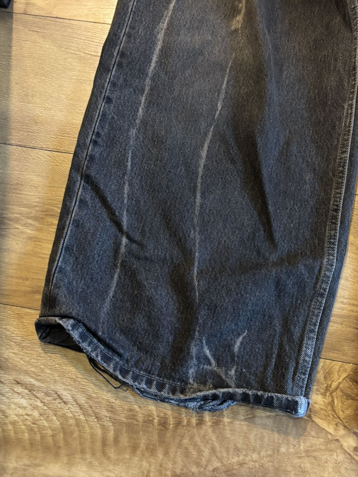 Balenciaga Mud Show brown/black bleached distressed baggy jeans Size US 30 / EU 46 - 3 Thumbnail