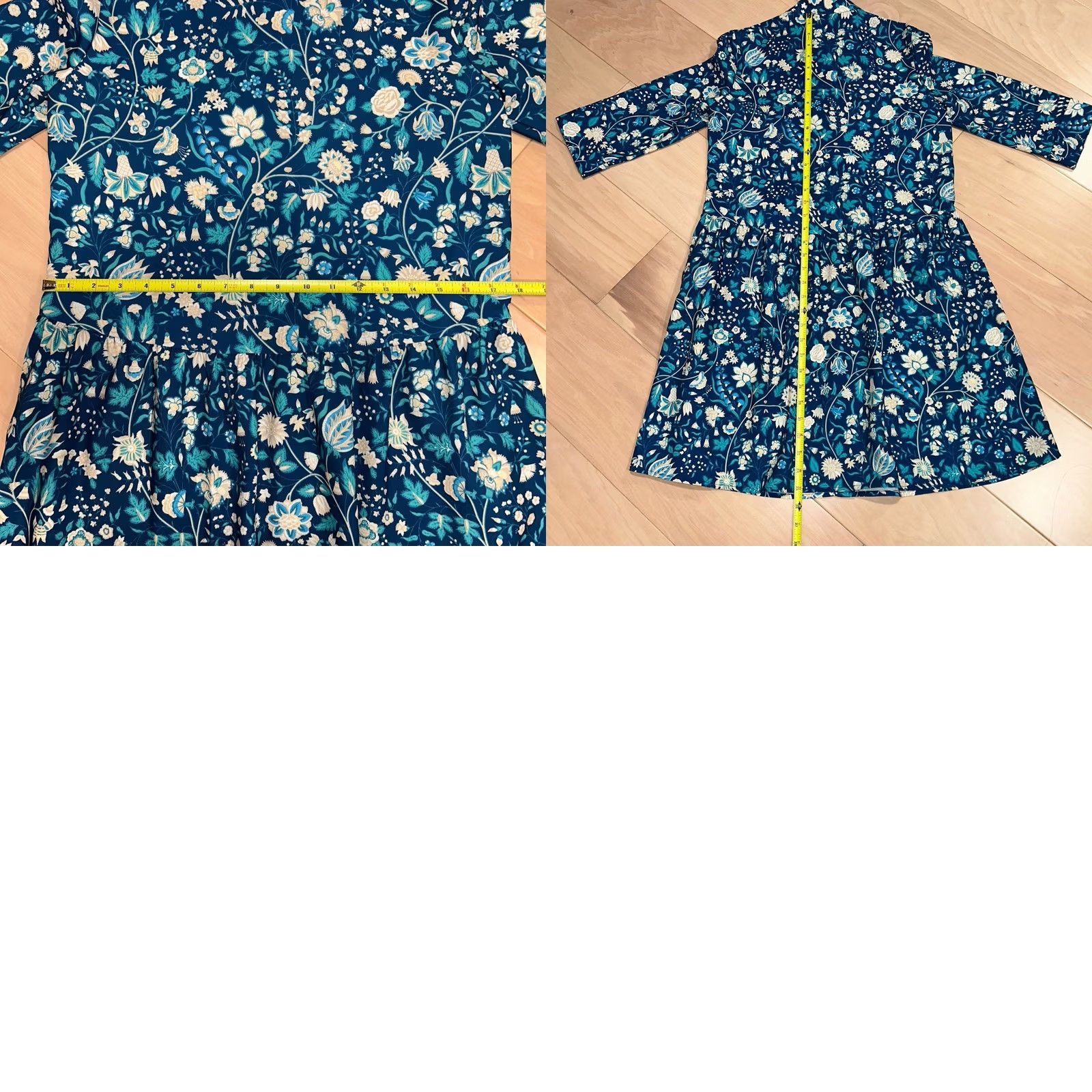 Vintage Tuckernuck Shirt Dress Floral Long Sleeve Women’s XS Blue A-Line Cardigan? Size XS / US 0-2 / IT 36-38 - 8 Thumbnail
