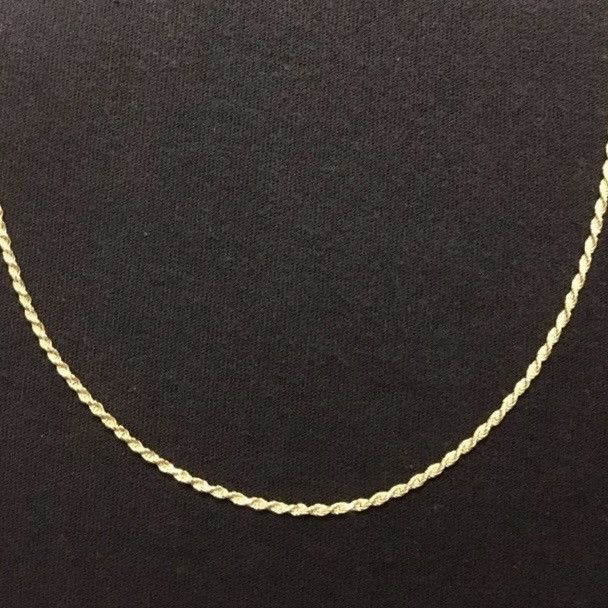 Jewelry Gold Chain Rope Chain Necklace 20in 2mm 925 Italy Size ONE SIZE - 2 Thumbnail