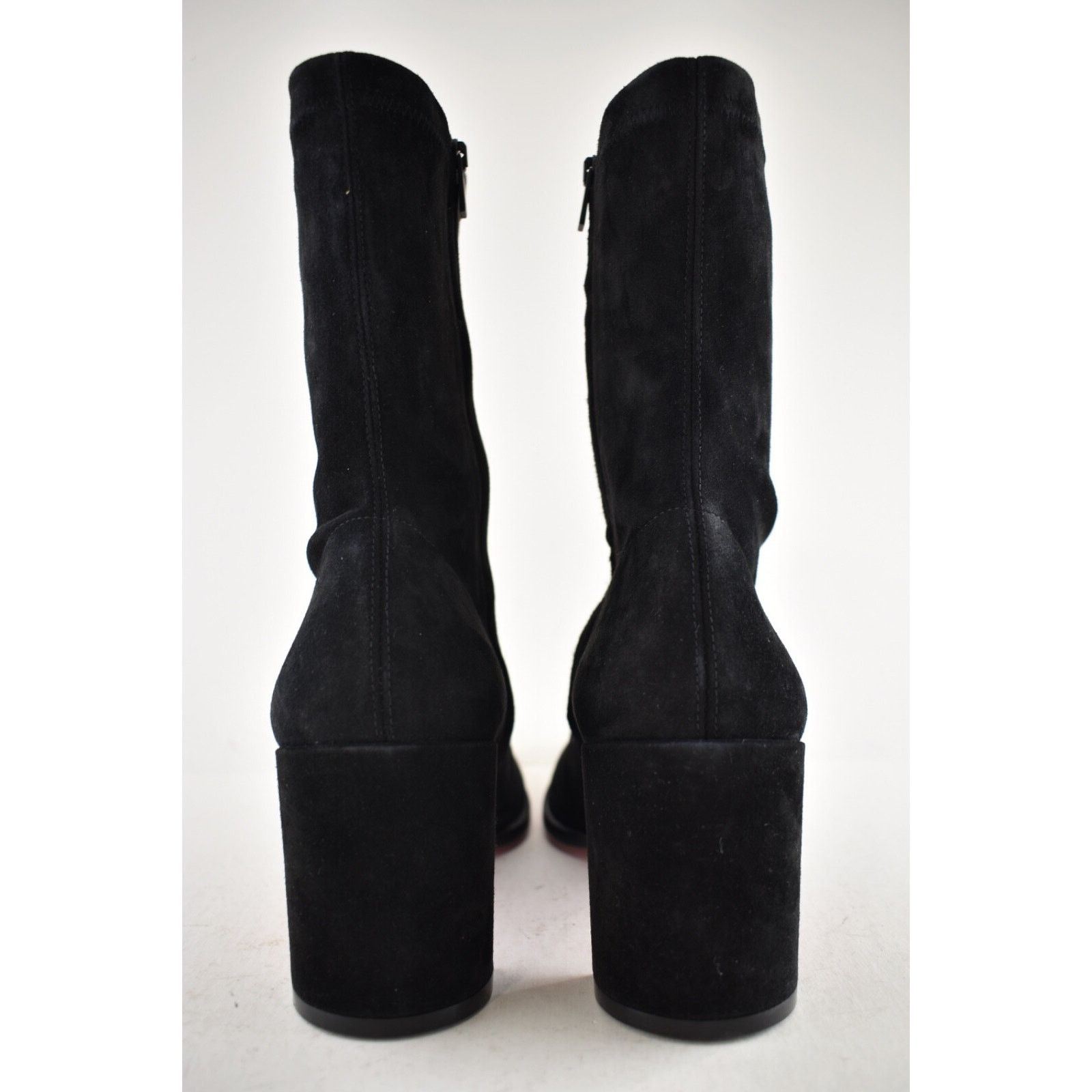 Christian Louboutin Christian Louboutin Stretchadoxa 70 Black Suede Block Heel Size US 7 / IT 37 - 15 Thumbnail