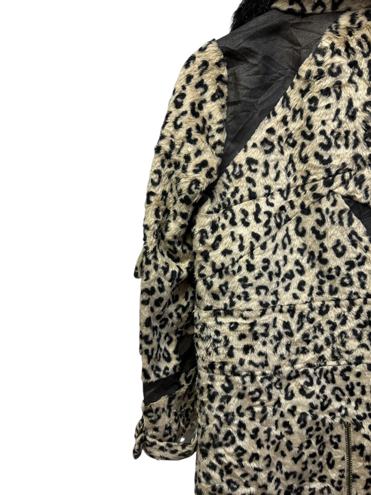 Japanese Brand 🔥Glad News Punk Faux Fur Leopard Skull Jacket Size US S / EU 44-46 / 1 - 18 Thumbnail