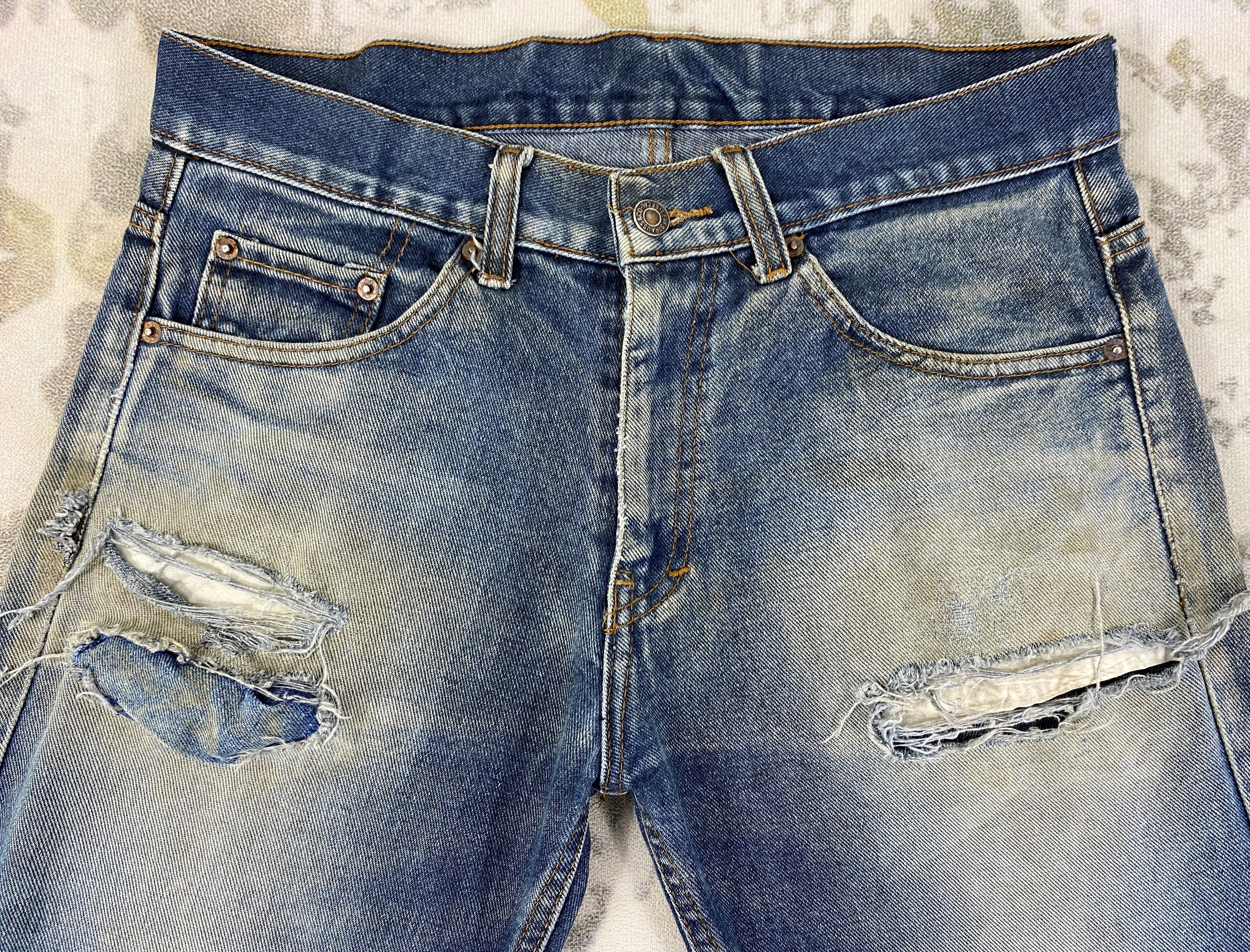 Levi's Blue Distressed Vintage Levi's USA 32x26.5 Denim -JN1299 Size US 32 / EU 48 - 3 Thumbnail