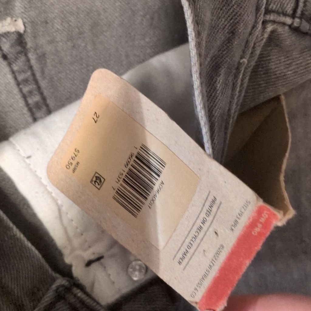 Levi's Levi's gray low pro straight paint splatter jeans size 27 Size 27" / US 4 / IT 40 - 7 Thumbnail