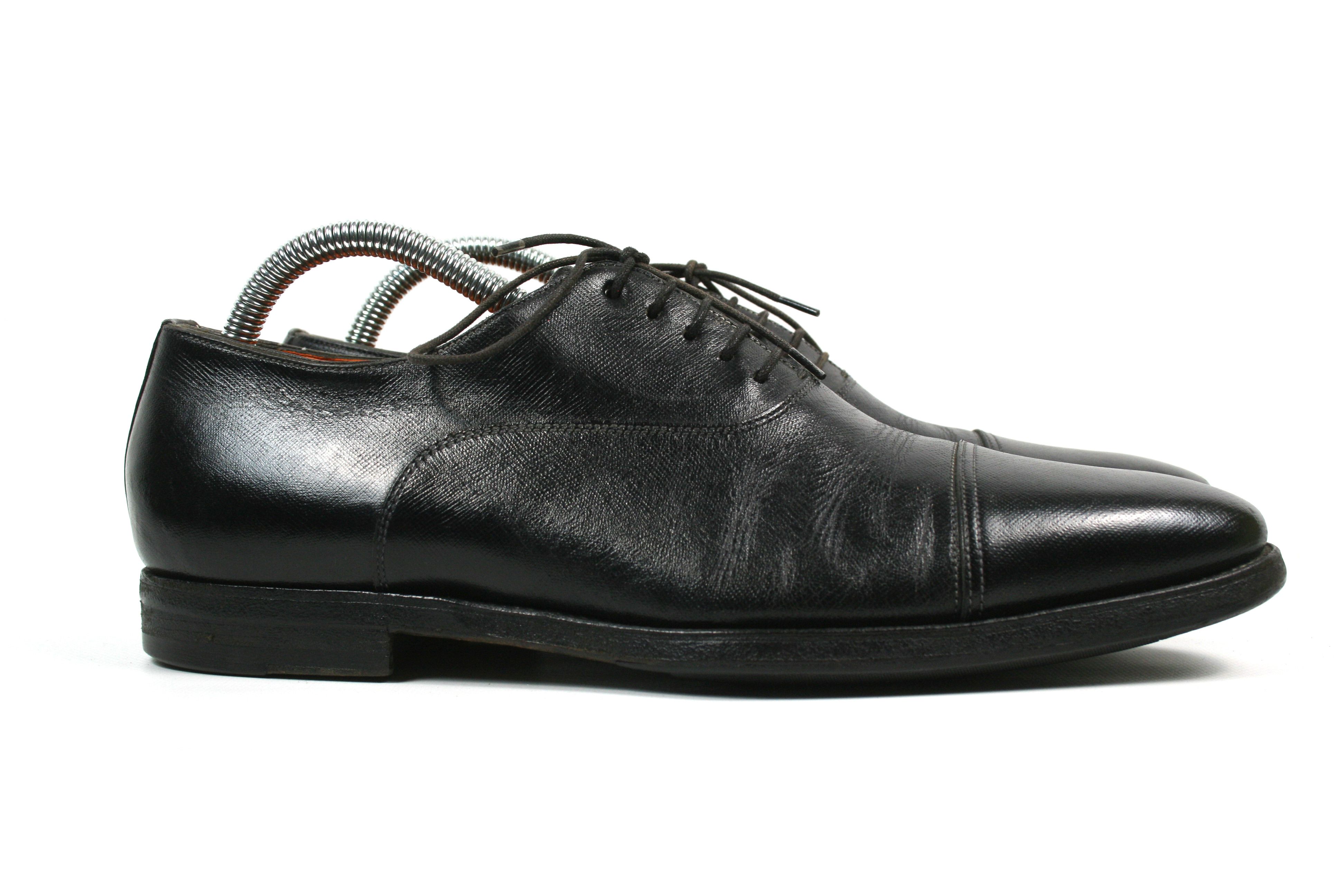 Santoni Leather Oxford Shoes Size US 7 / EU 40 - 3 Thumbnail
