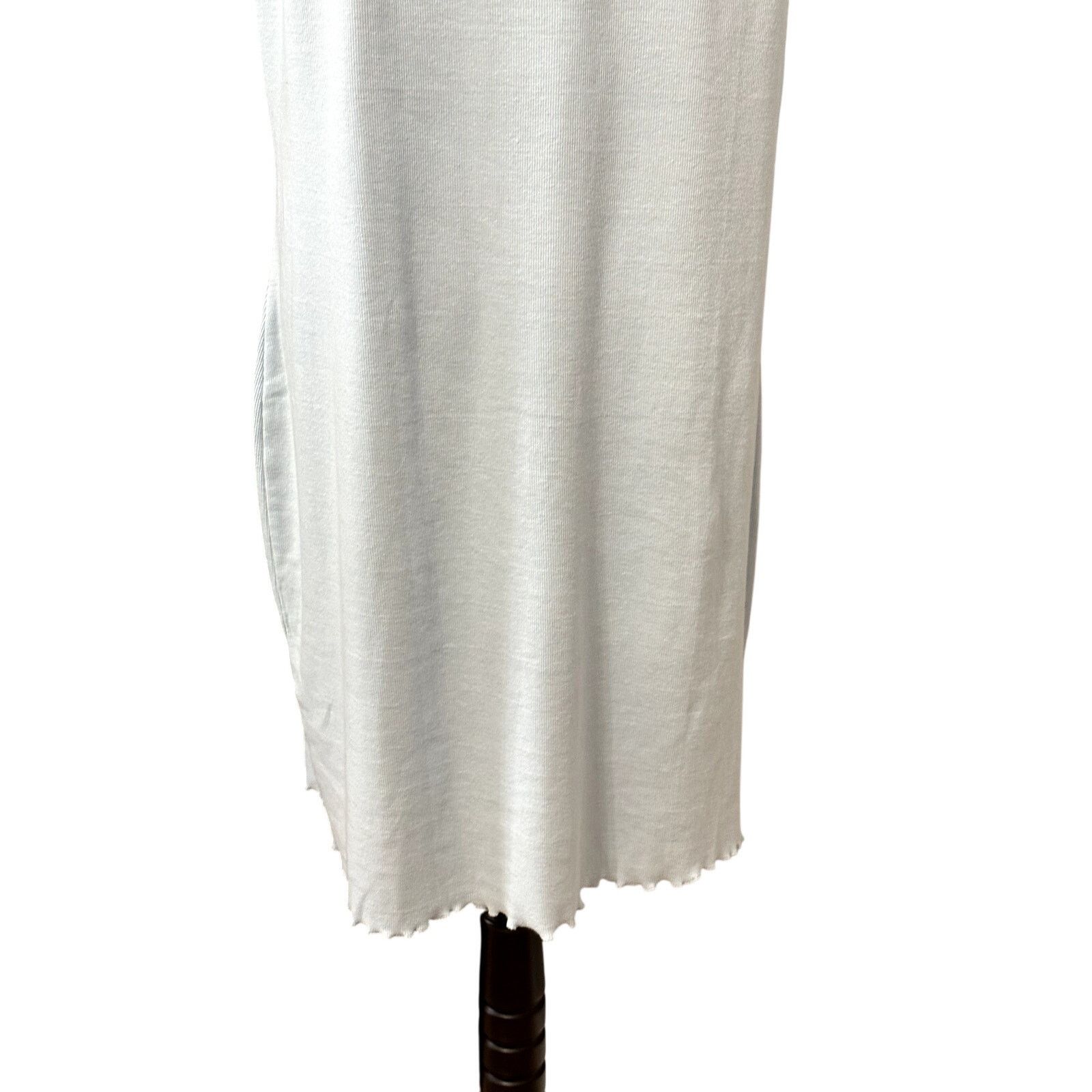 Other Abound Casual Bodycon Dress Ribbed Lettuce Edge Blue 2X NWOT Size XXL / US 16-18 / IT 52-54 - 7 Thumbnail
