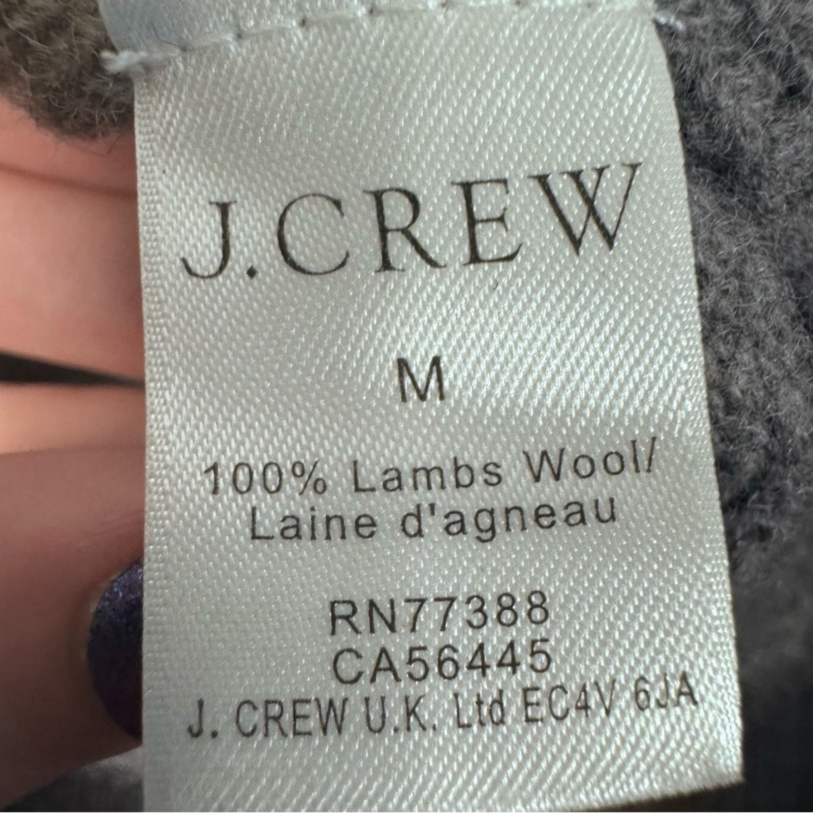 J.Crew J.Crew Men’s Lambs Wool Gray Shawl Collar Pullover Sweater Size US M / EU 48-50 / 2 - 5 Thumbnail