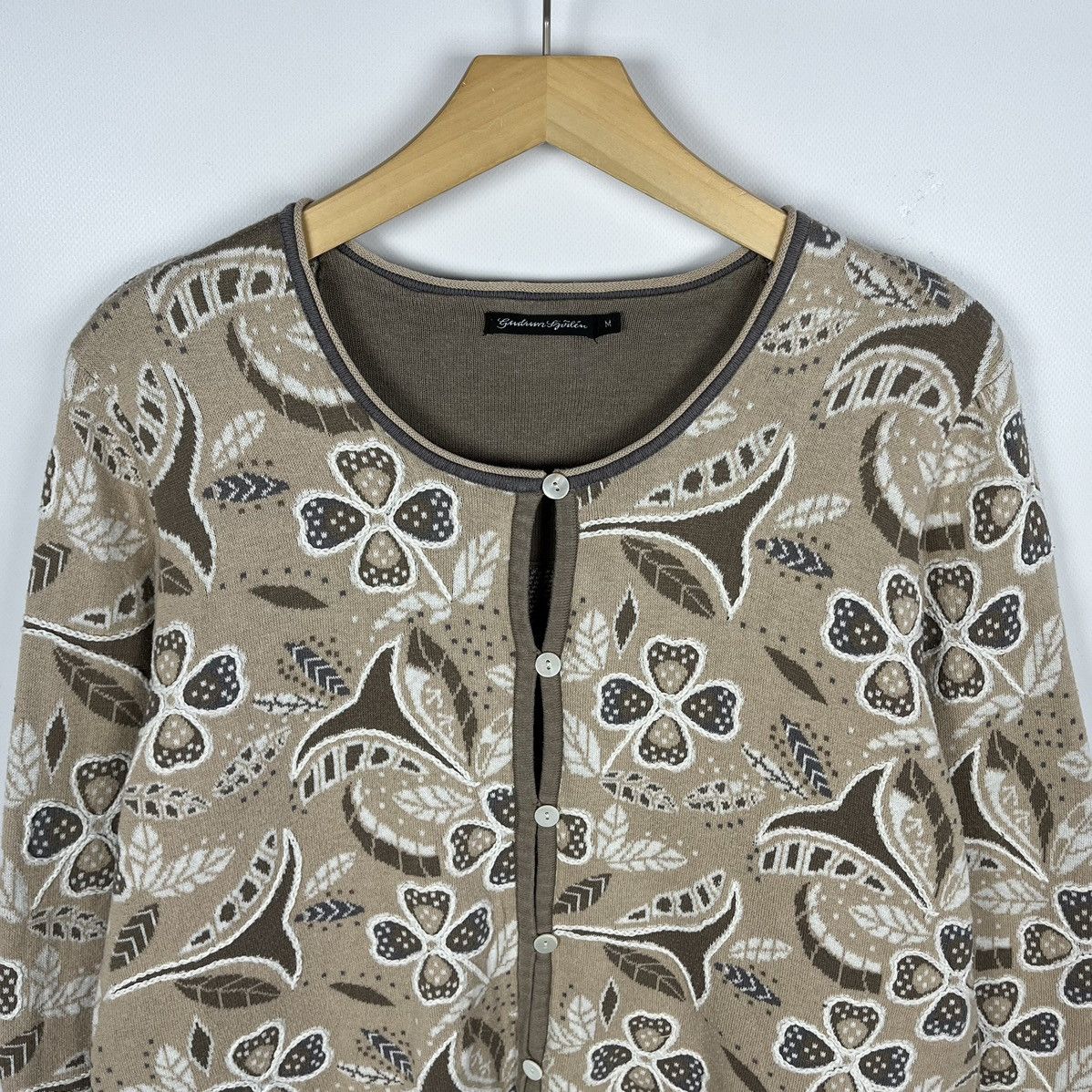Gudrun Sjoden Designer Gudrun Sjoden floral ladies sweater cardigan Size M / US 6-8 / IT 42-44 - 2 Thumbnail