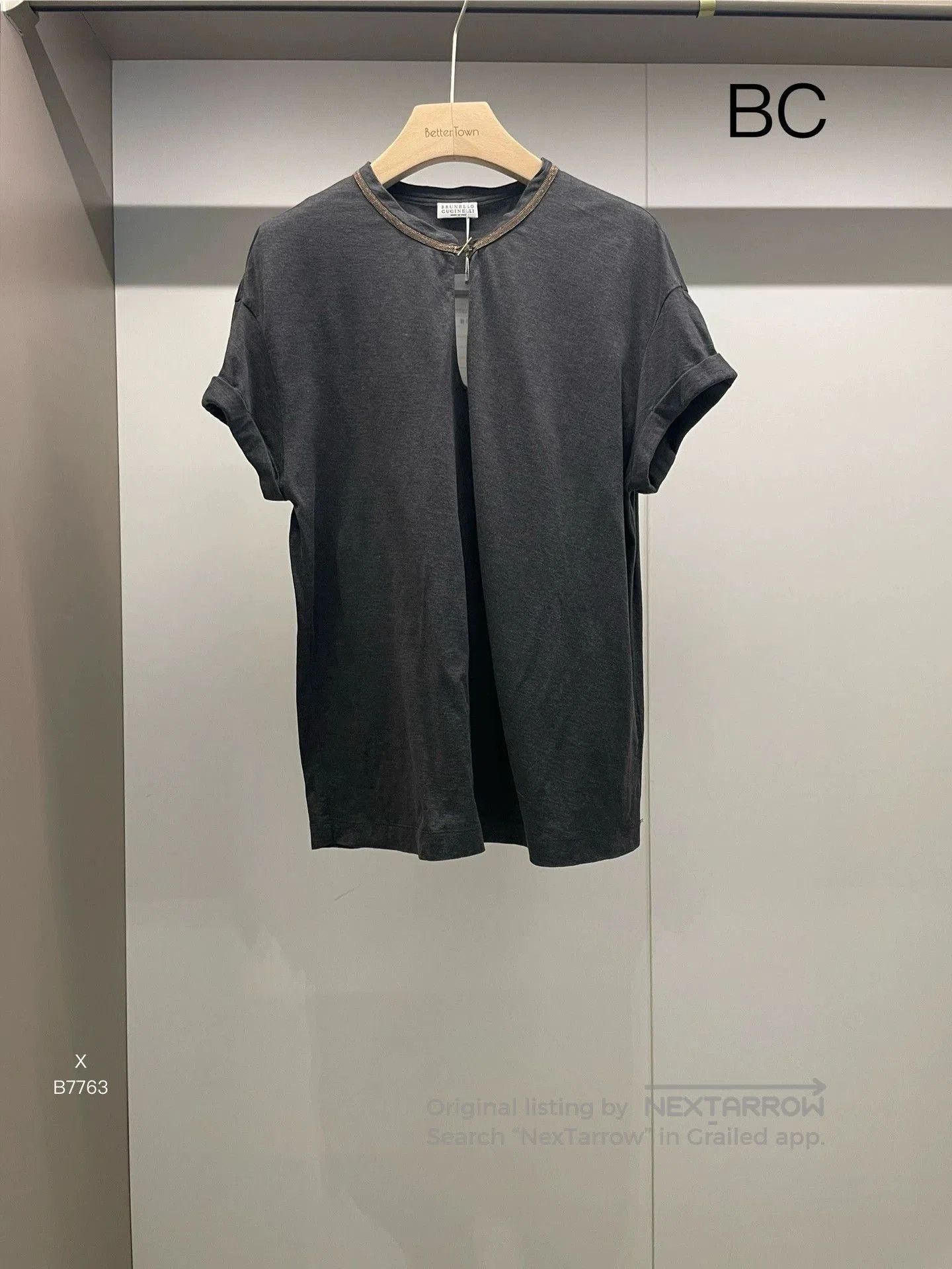 Brunello Cucinelli Brunello Cucinelli Gray T-Shirt M. Size US M / EU 48-50 / 2 - 1 Thumbnail