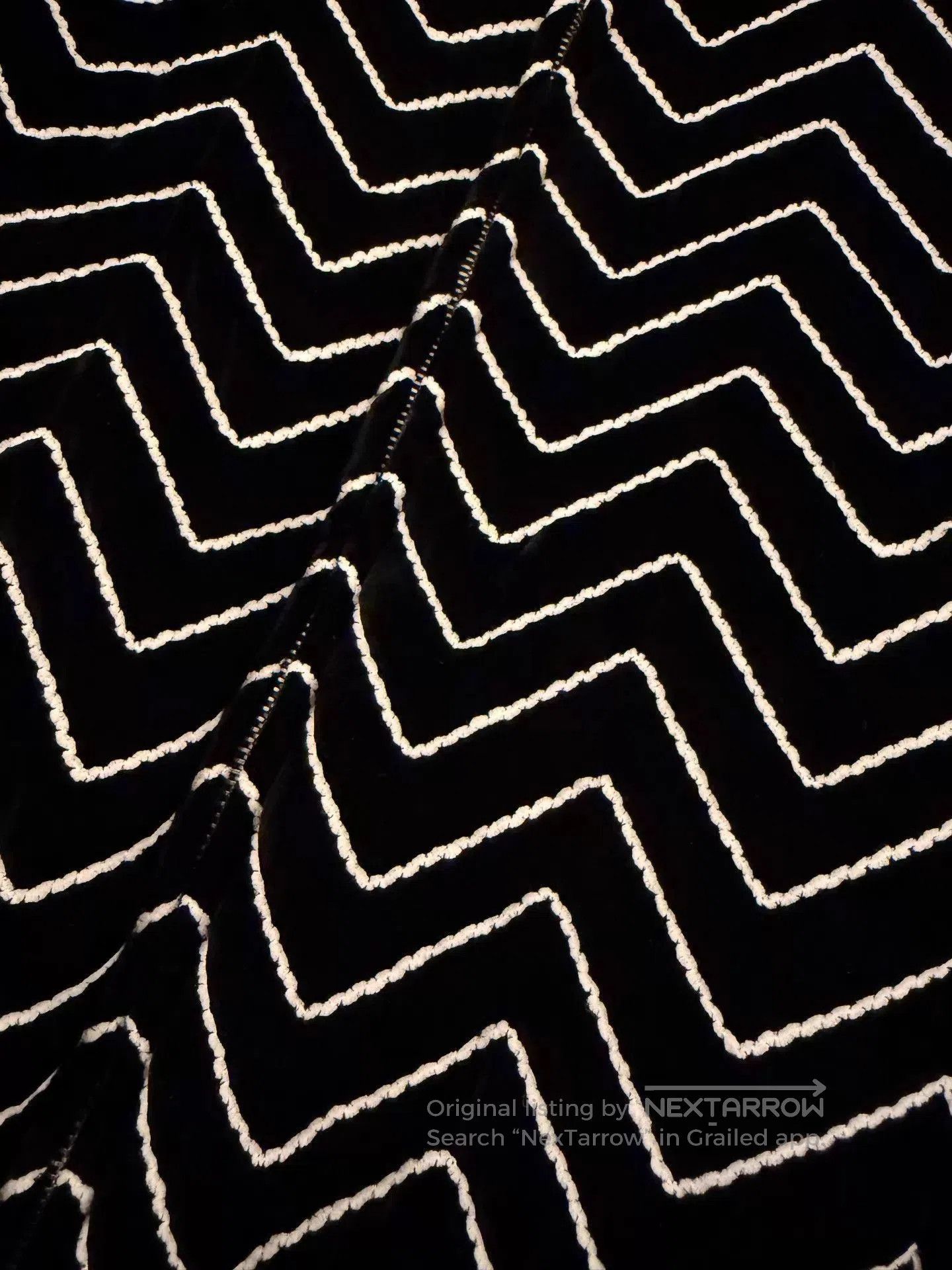 Saint Laurent Paris Black Chevron Pattern Zip. Size US S / EU 44-46 / 1 - 3 Thumbnail