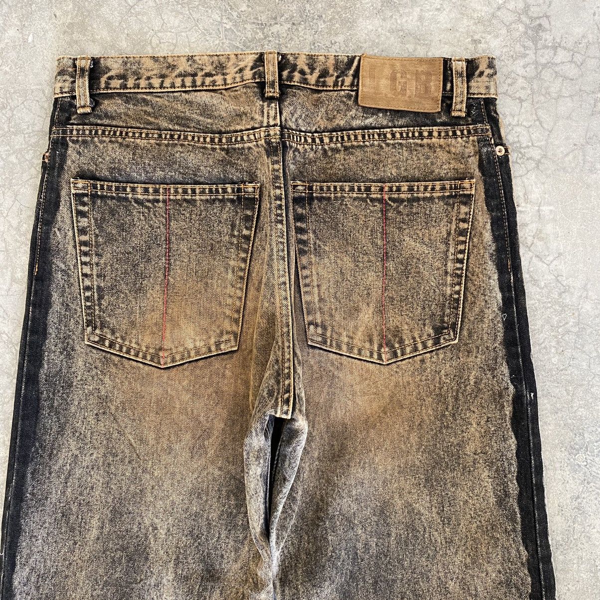 Le Grande Bleu (L.G.B.) L.G.B Rabbit Wide Leg Rusty Black Oversized Jeans Size US 31 - 19 Thumbnail