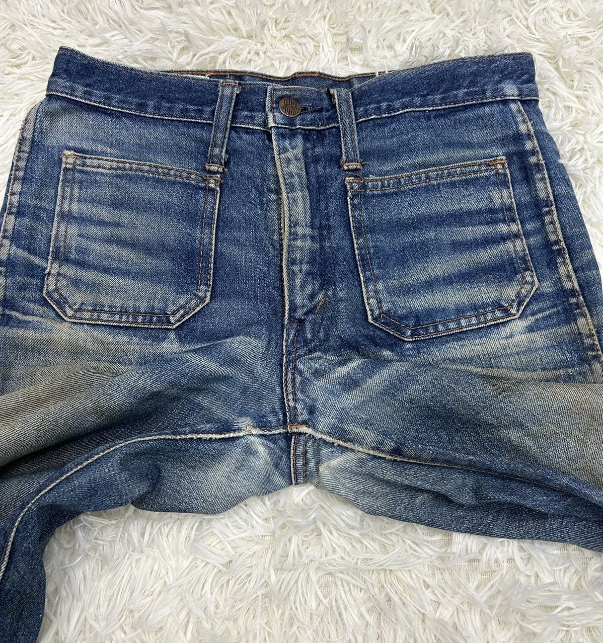 Big John × Japanese Brand × Vintage Vintage Big-John Distressed Flare Denim Pants Size US 28 / EU 44 - 3 Thumbnail