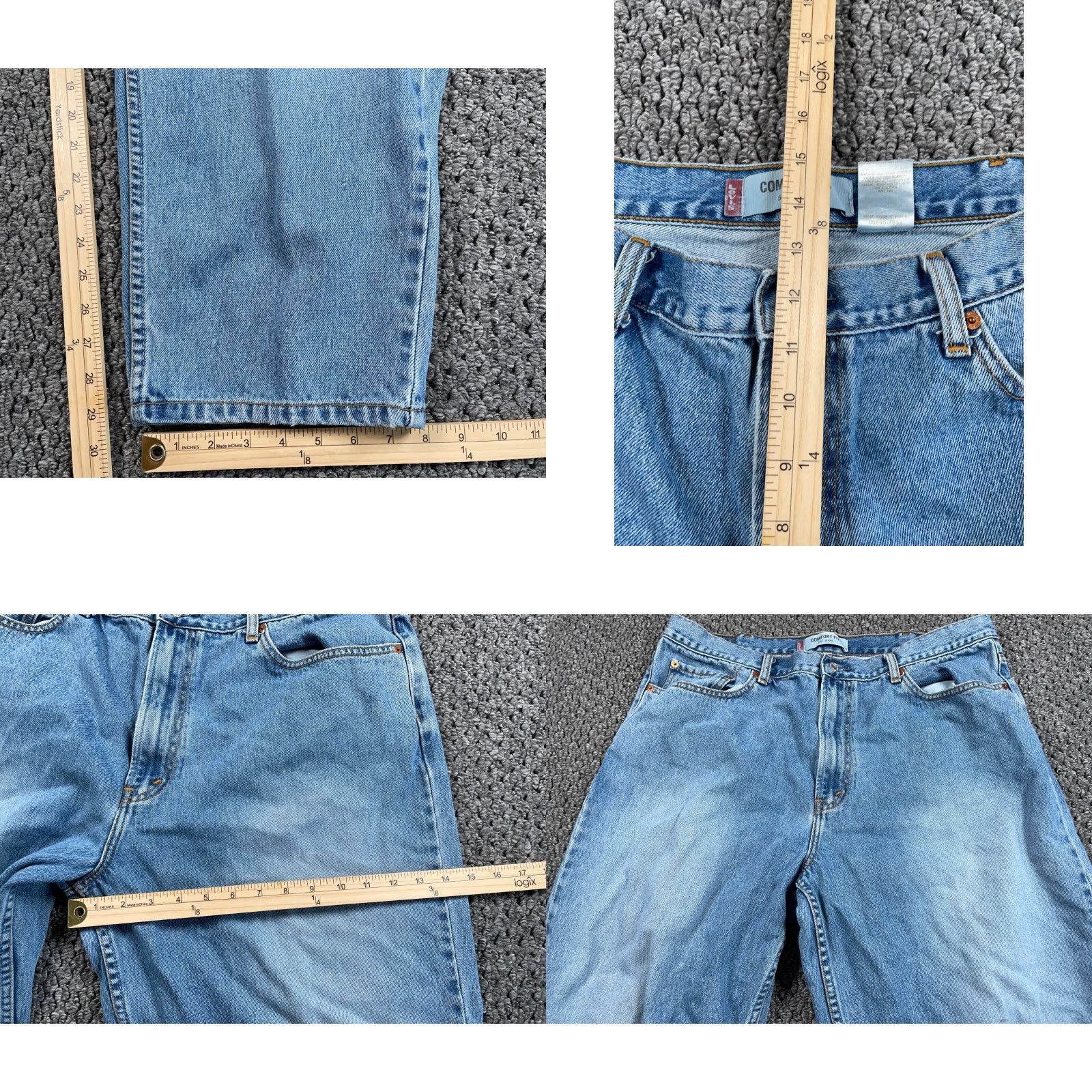 Levi's VINTAGE Levi's 560 Jeans - Jeans - Men - 40 Regular - Blue Denim - 90s Grunge Retro Style, Medium Wash, Tapered Fit, Zipper Fly, 39x29 (40x30 Tag) Size US 40 / EU 56 - 8 Thumbnail