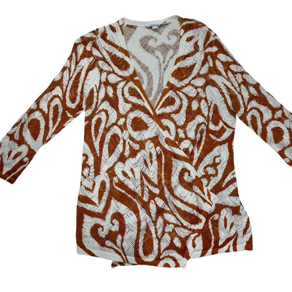 Chicos New Chico's Summer Romance Abstract Cardigan Size 0 US S Size S / US 4 / IT 40 - 5 Thumbnail