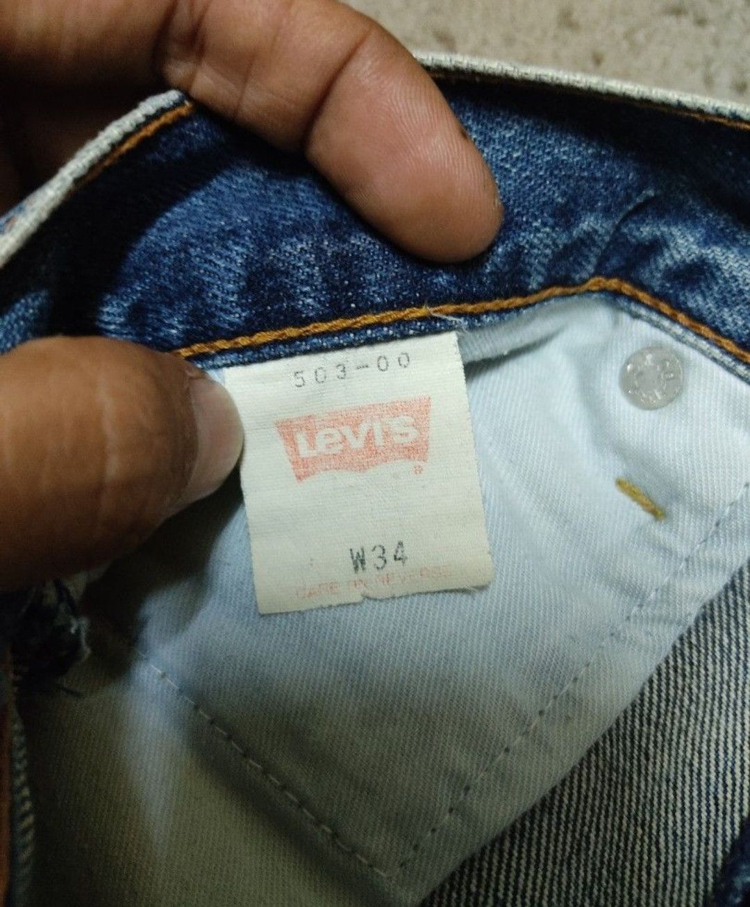 Levi's Vintage Clothing Vintage Levis 503 Baggy Selvedge jeans Size US 34 / EU 50 - 4 Thumbnail