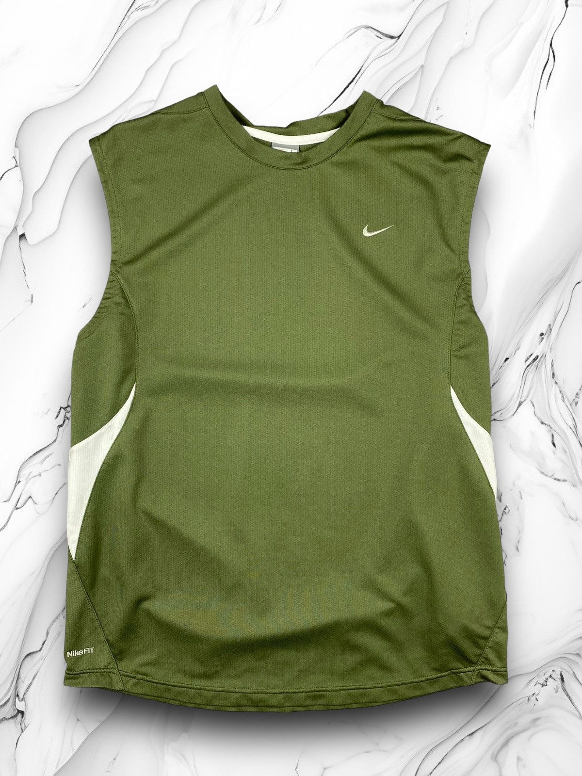 Japanese Brand × Nike × Vintage Vintage Nike Y2K Drill Tee T Shirt Size US L / EU 52-54 / 3 - 1 Thumbnail