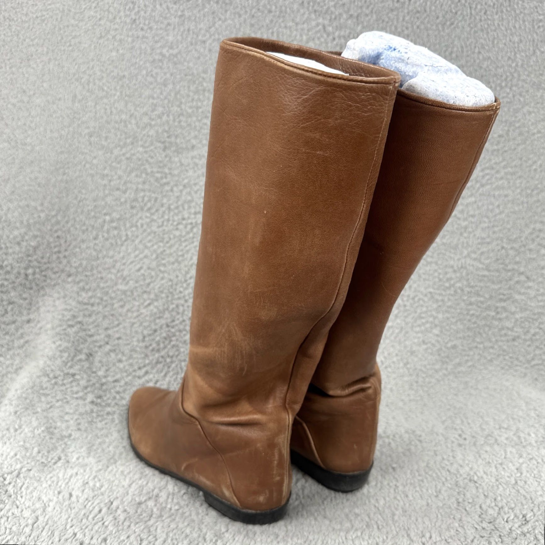 Vintage VINTAGE Jenní Women’s Boot Women 8 Leather Brown Riding Boot 8 USA Size Comfortable Lightweight Italy Leather Riding Boots Womens Size US 8 / IT 38 - 5 Thumbnail