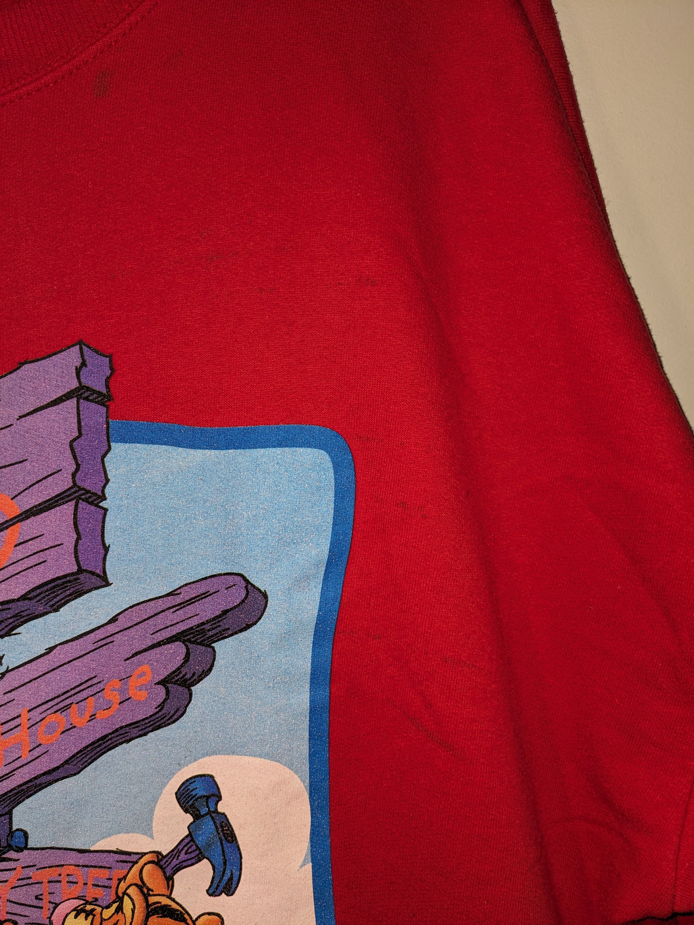 Disney × Vintage Vintage 90s Winnie the Pooh 100 Acre Light Weight Sweatshirt Size US XL / EU 56 / 4 - 10 Thumbnail