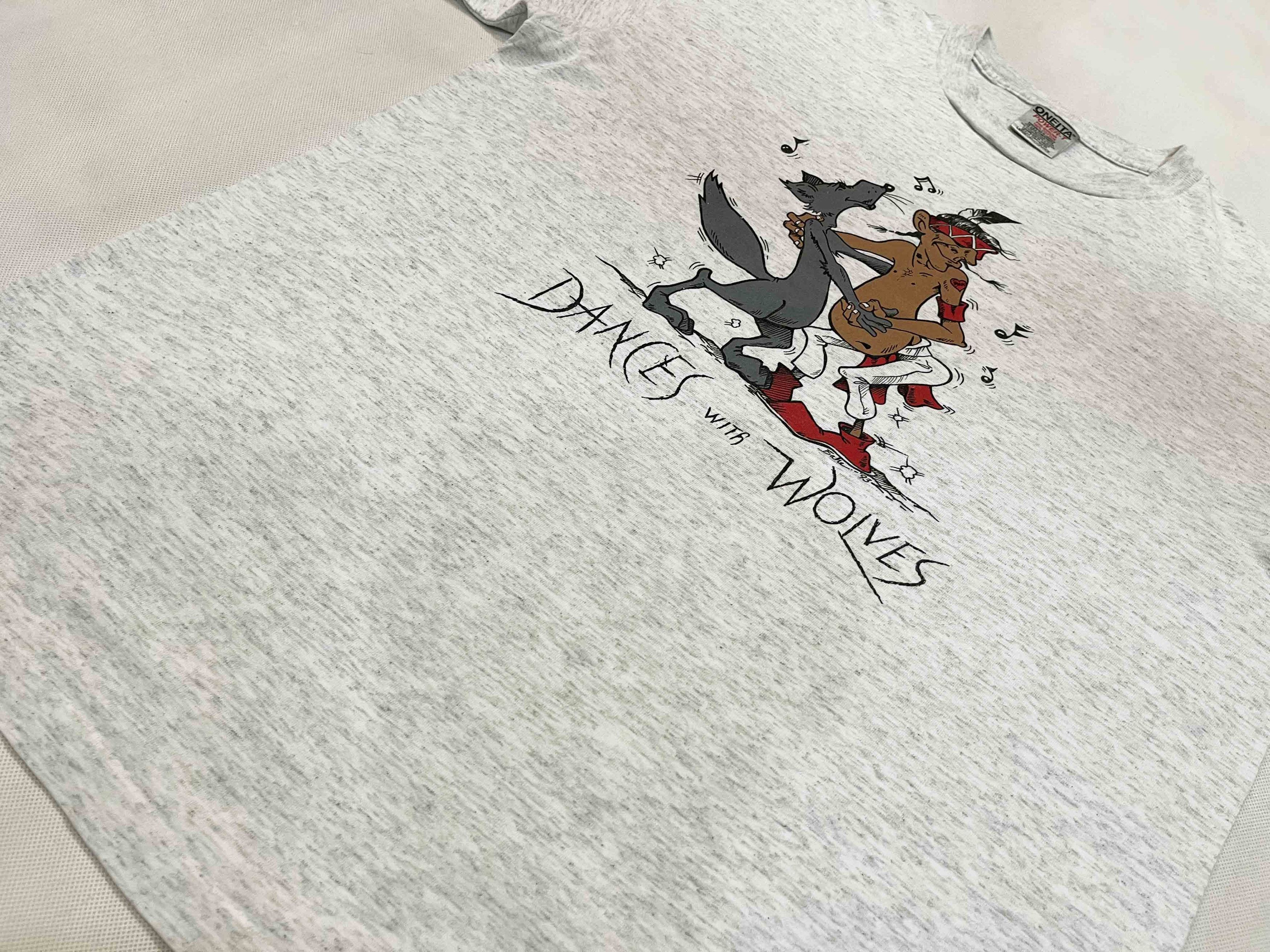 Vintage Vintage Oneita 1993 Dances With Wolves T-Shirt Size US L / EU 52-54 / 3 - 6 Thumbnail