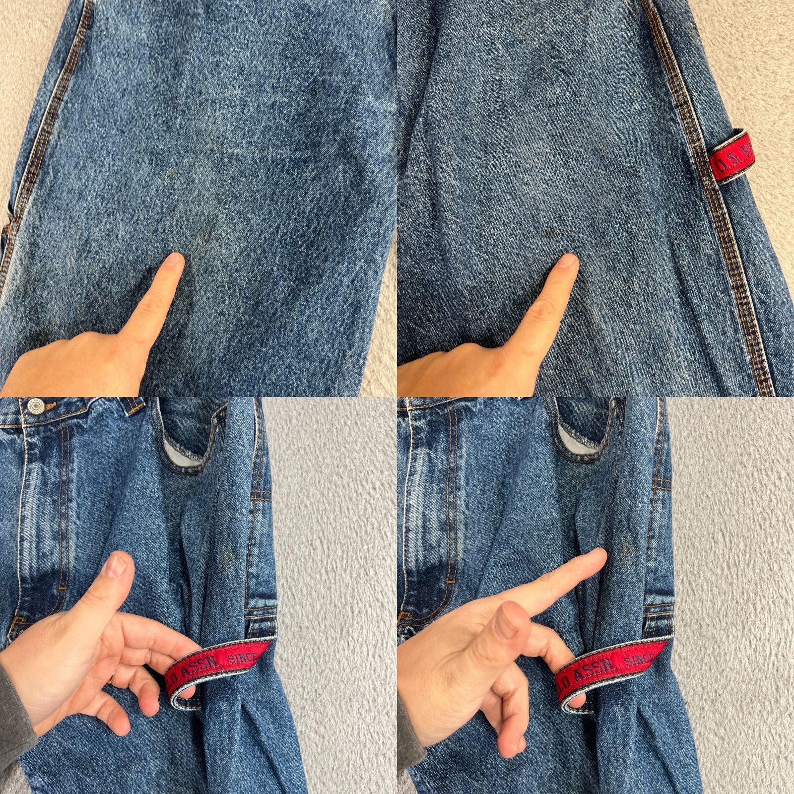 Vintage VTG US Polo Assn Jeans 38x30 Carpenter Wide Leg Baggy Distressed Men Jeans 90s Logo Retro Hip Hop Workwear Blue Denim Short Description Not Included Size US M / EU 48-50 / 2 - 8 Thumbnail