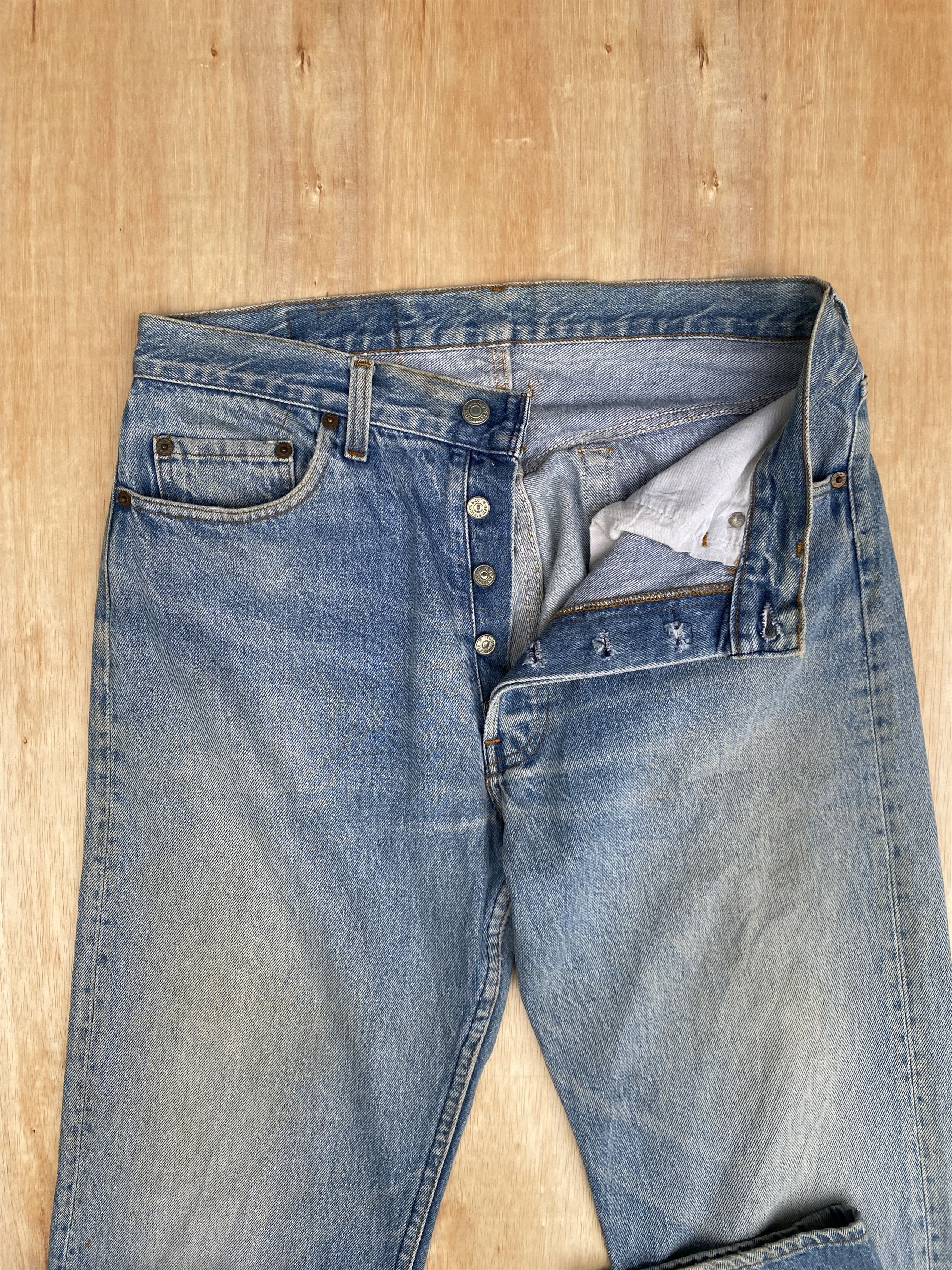 Levi's × Vintage Vintage 70s Levis 501 Single R Distressed dirty stonewash Size US 32 / EU 48 - 15 Thumbnail