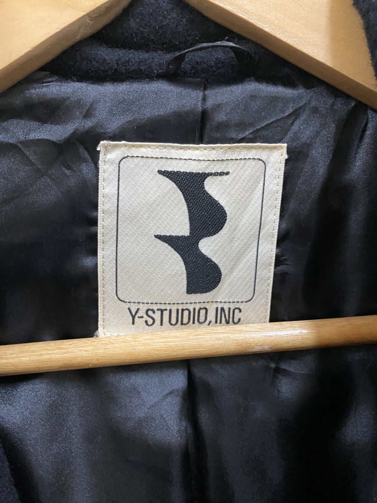 Yohji Yamamoto Vtg Y-Studio Wool Coat Jacket Black Size M / US 6-8 / IT 42-44 - 7 Thumbnail