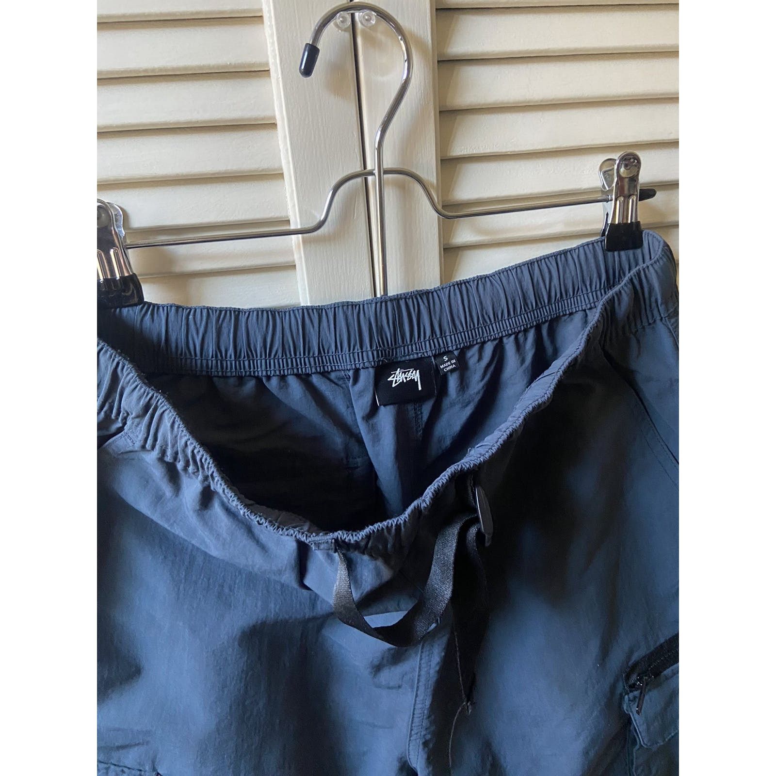 Stussy Stussy Nylon Cargo Pants Elastic Belted Waistband Blue Grey Size US 30 / EU 46 - 7 Thumbnail