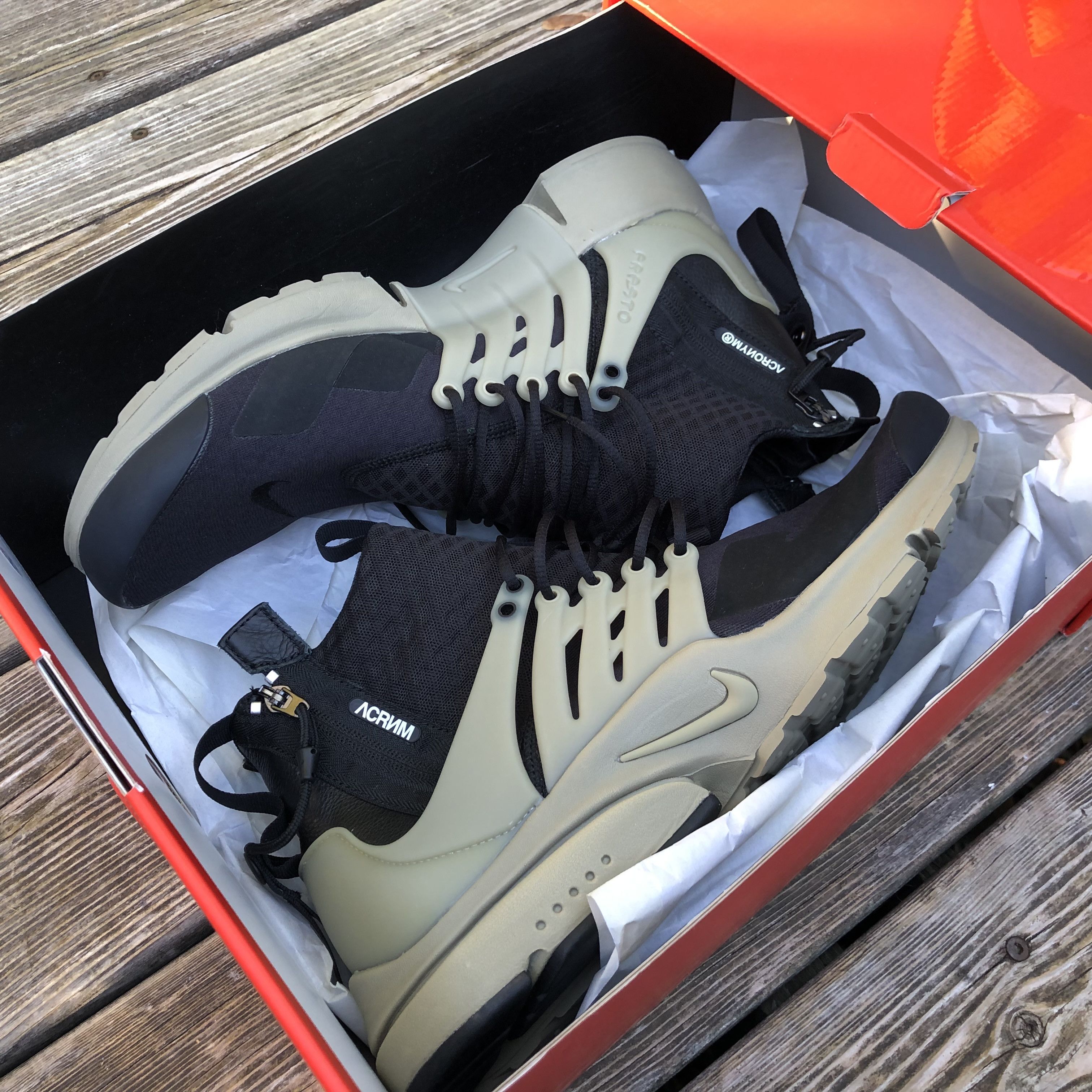 Acronym × Nike 2016 Air Presto Mid Bamboo Size XL (12 - 13 US) Size US 12 / EU 45 - 1 Thumbnail