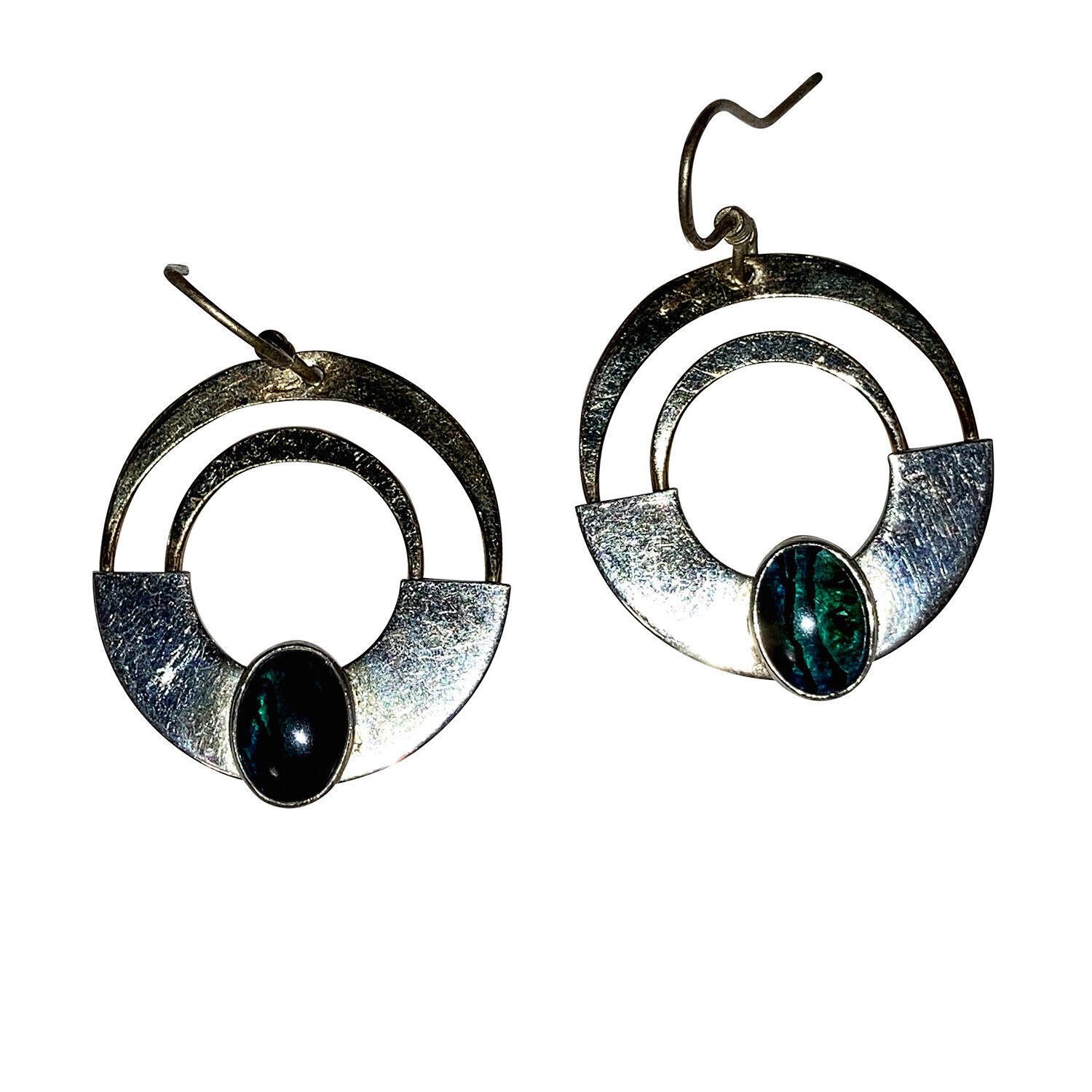Sterling Silver Sterling Gold Filled Shell Cabochon Dangle Earrings Size ONE SIZE - 3 Thumbnail