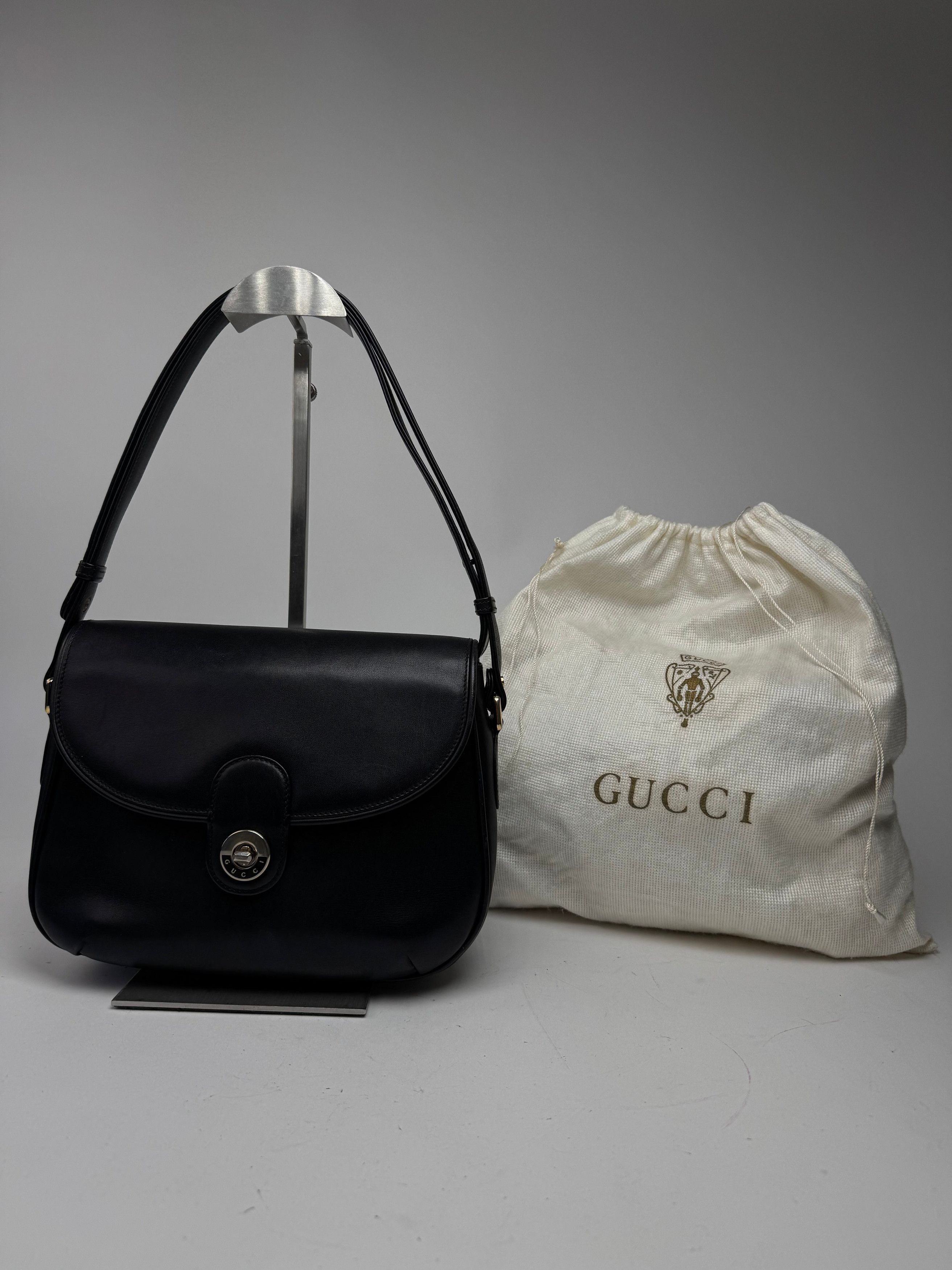 Gucci Vintage 2 Way Leather bag black Size ONE SIZE - 1 Thumbnail