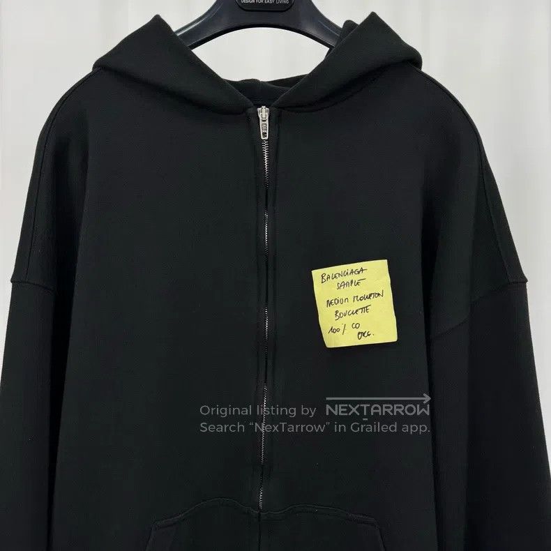 Balenciaga Balenciaga Post-it note lettering zip-up hoodie Size US M / EU 48-50 / 2 - 3 Thumbnail
