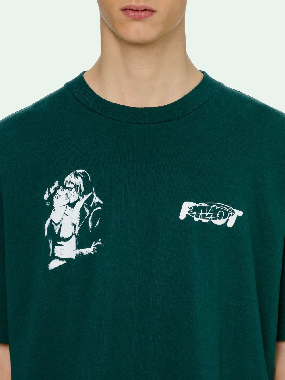 Off-White Green Kiss 21 Oversized T-Shirt Size US S / EU 44-46 / 1 - 4 Thumbnail