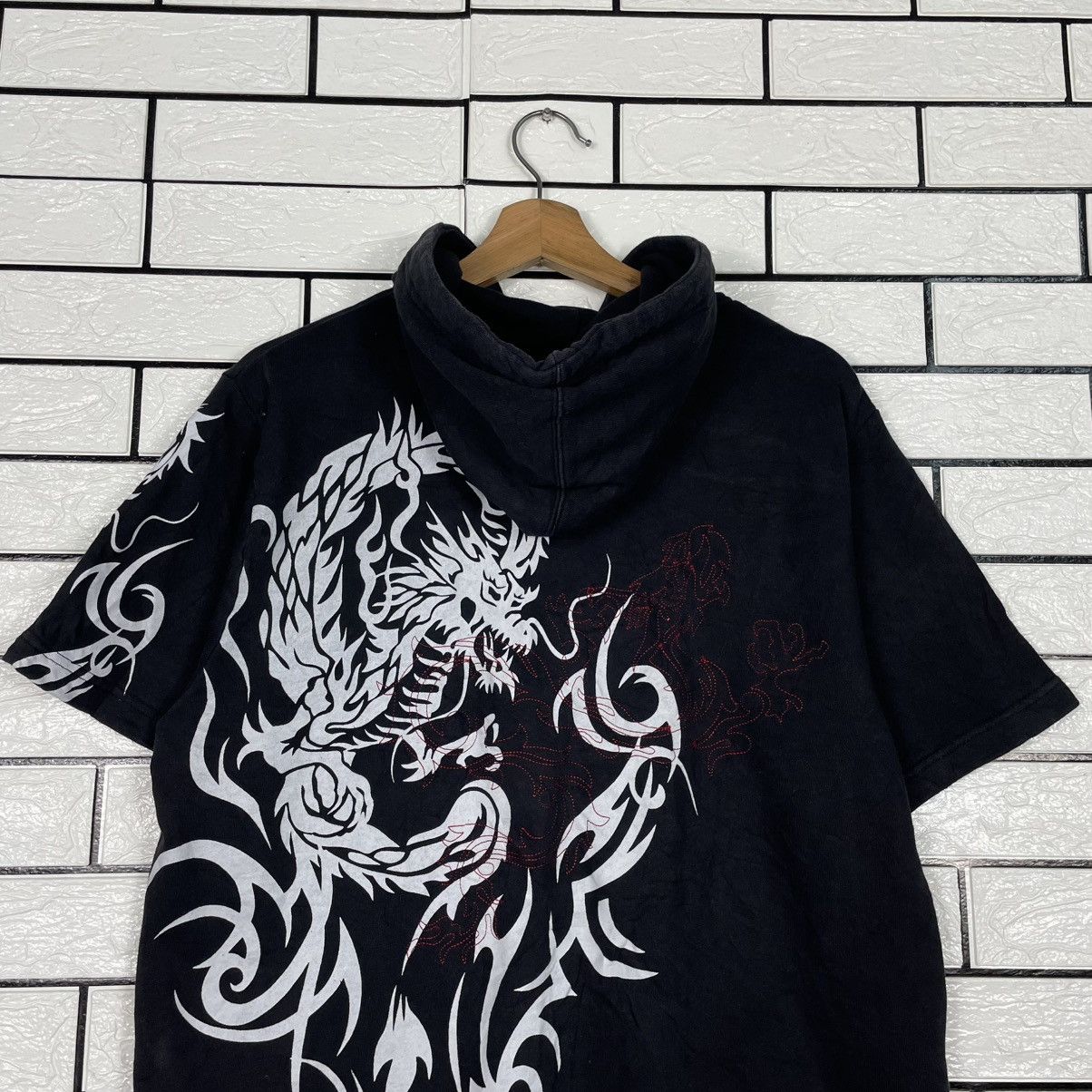 Japanese Brand M. Board Dragon Sukajan Short Sleeve Hoodie Size US M / EU 48-50 / 2 - 8 Thumbnail