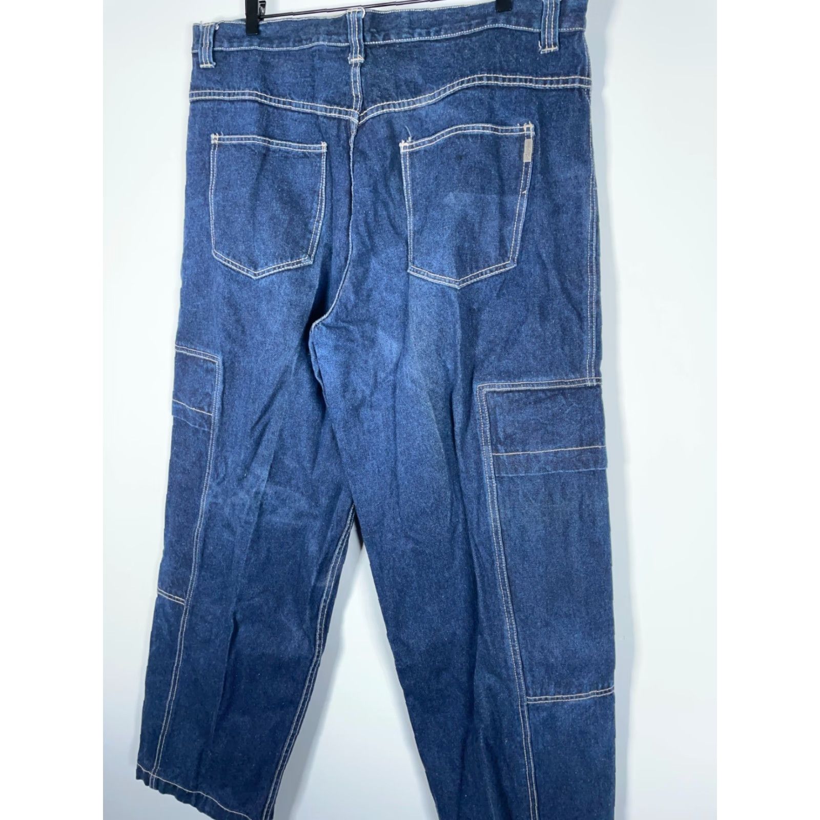 Denime VINTAGE Kani Jeans Baggy Fit Cargo Jeans Men's 42 x 34 Denim Blue 90s Hip Hop Retro Streetwear Jeans Mens Size US 42 / EU 58 - 4 Thumbnail