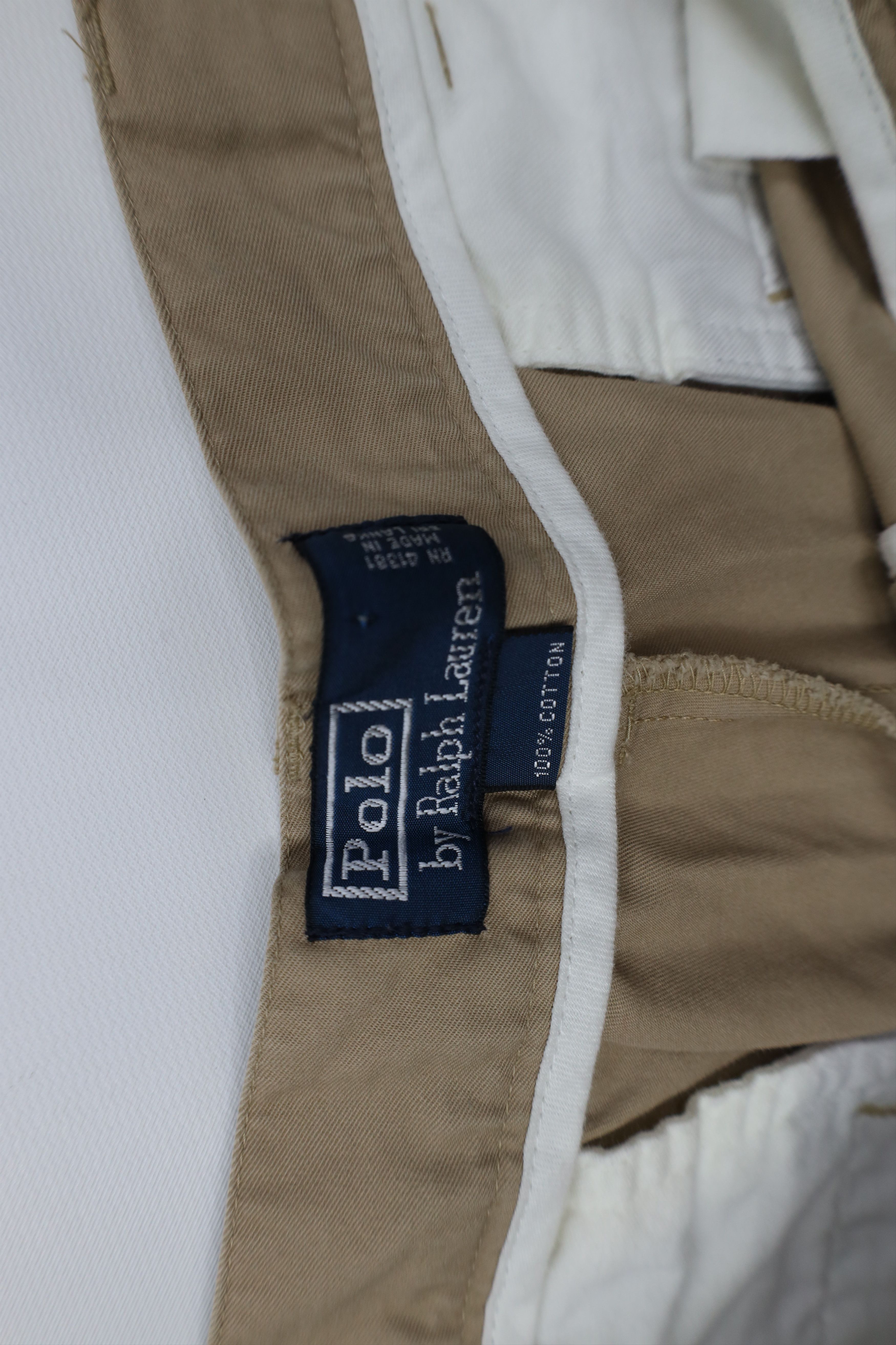 Ralph Lauren Vintage 90s Ralph Lauren Golf Golfing Shorts Beige Cotton Size US 36 / EU 52 - 6 Thumbnail