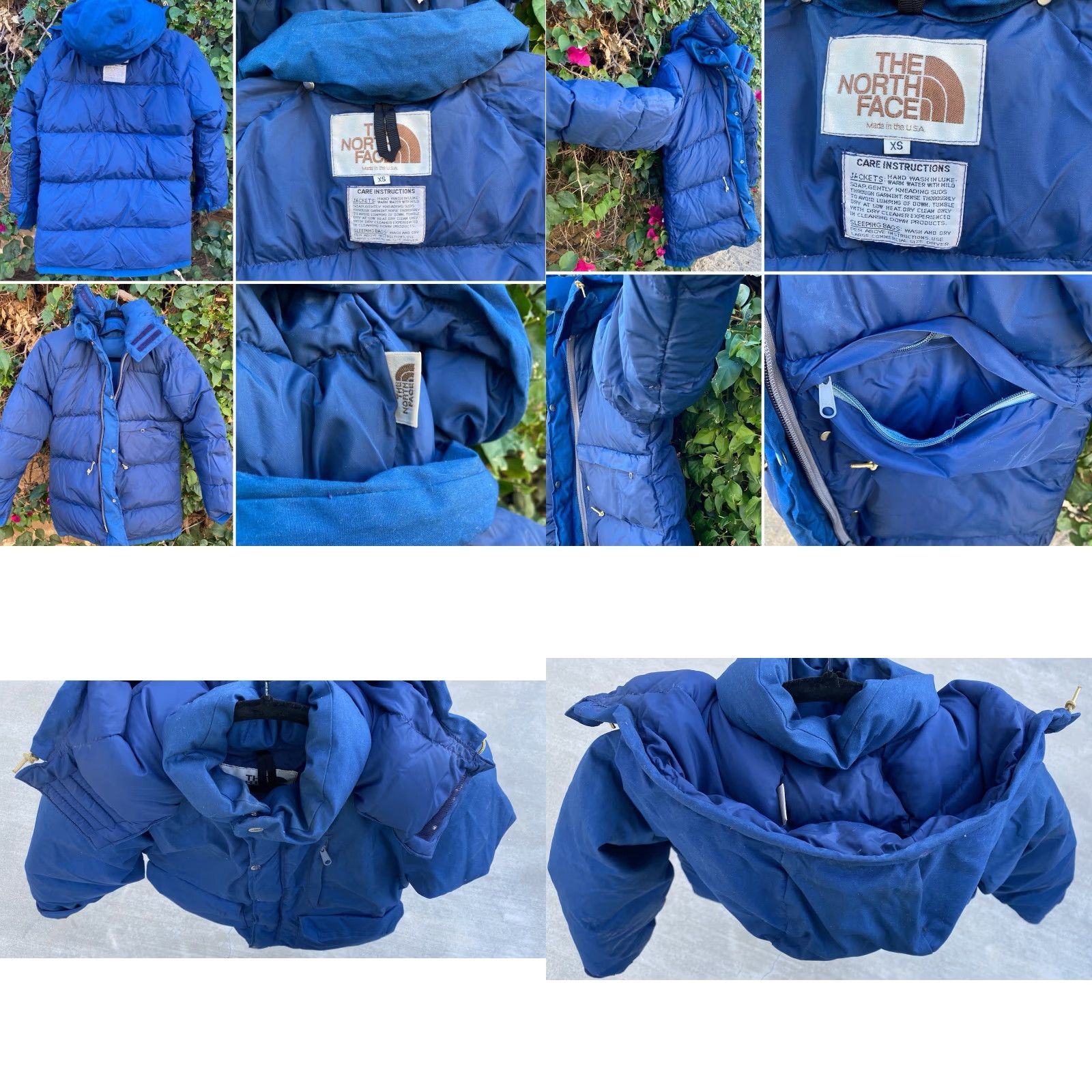The North Face VINTAGE The North Face Brown Label Down Parka Jacket XS Blue 80s 70s Hooded Mens Size US XS / EU 42 / 0 - 9 Thumbnail