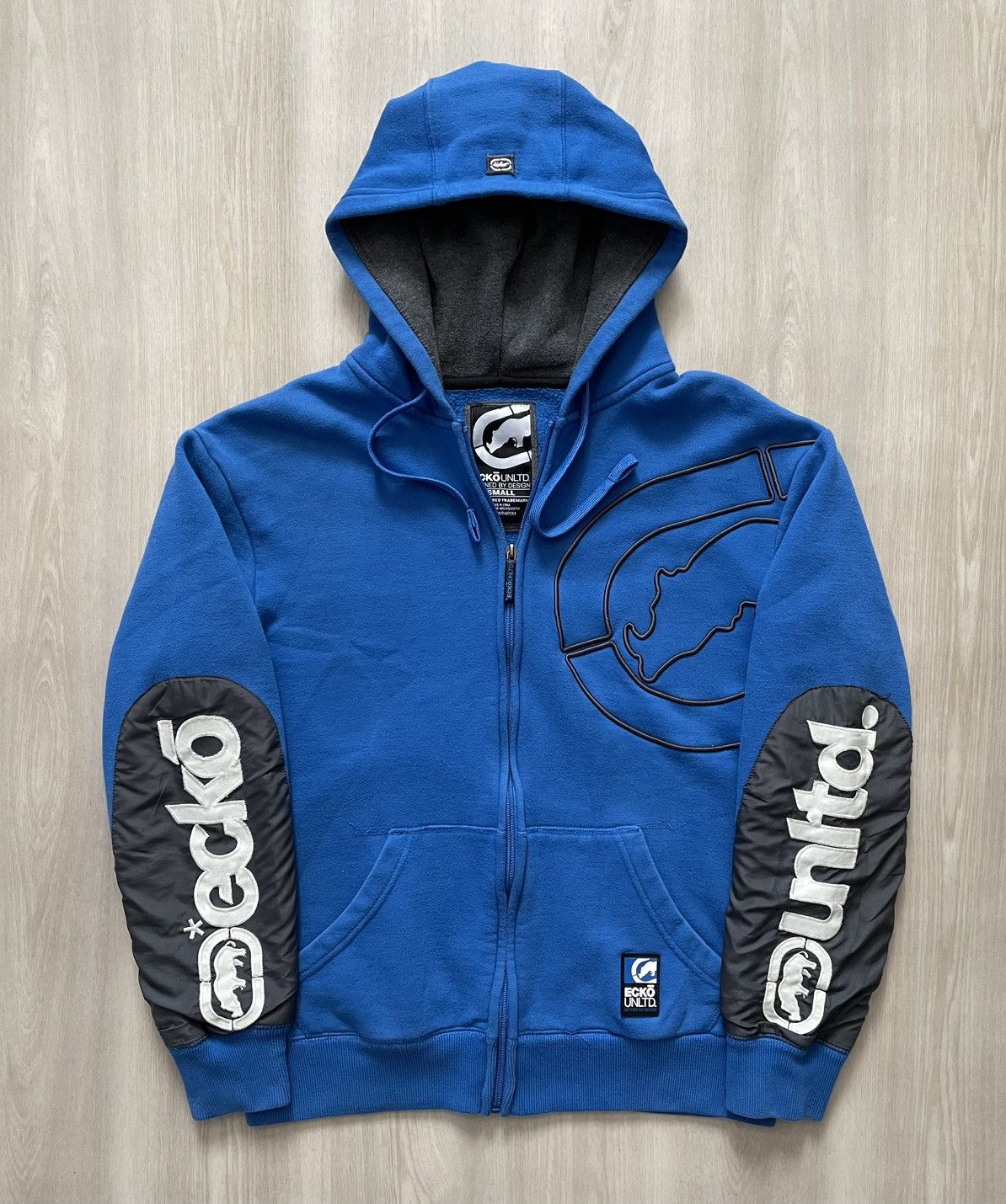 Ecko Unltd. VTG Y2K Ecko Big Logo Spellout Sleeve Hoodie Sz Small Size US S / EU 44-46 / 1 - 1 Thumbnail