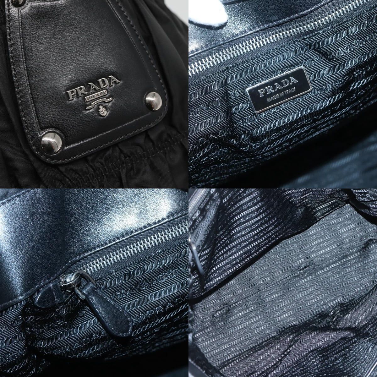 Prada PRADA Tote Bag Nylon Black Silver Size ONE SIZE - 11 Thumbnail